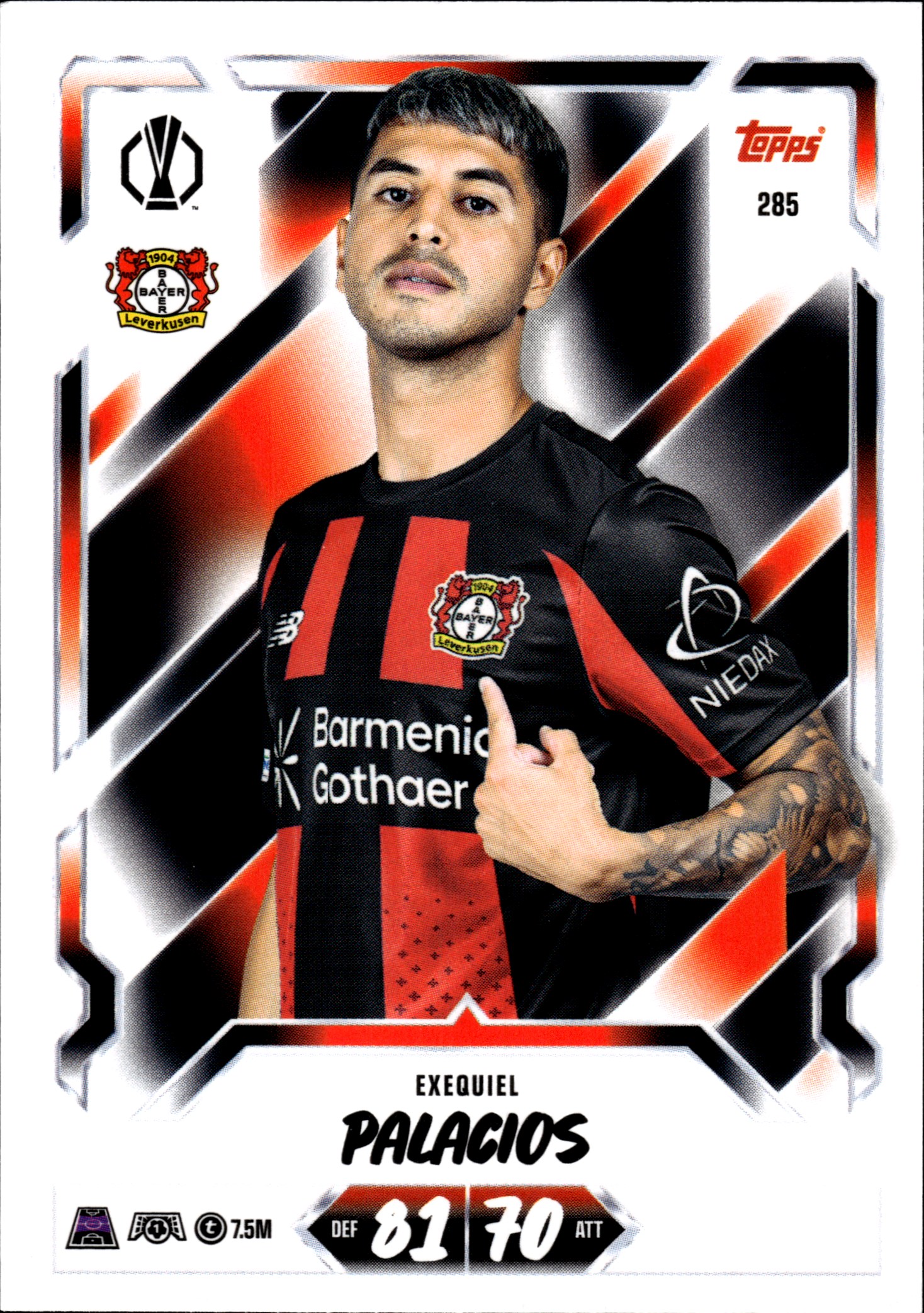 Exequiel Palacios - Topps Match Attax UEFA Club Competitions Base Set 2026-27, Nr. 285 (Art.-Nr. SG107162)