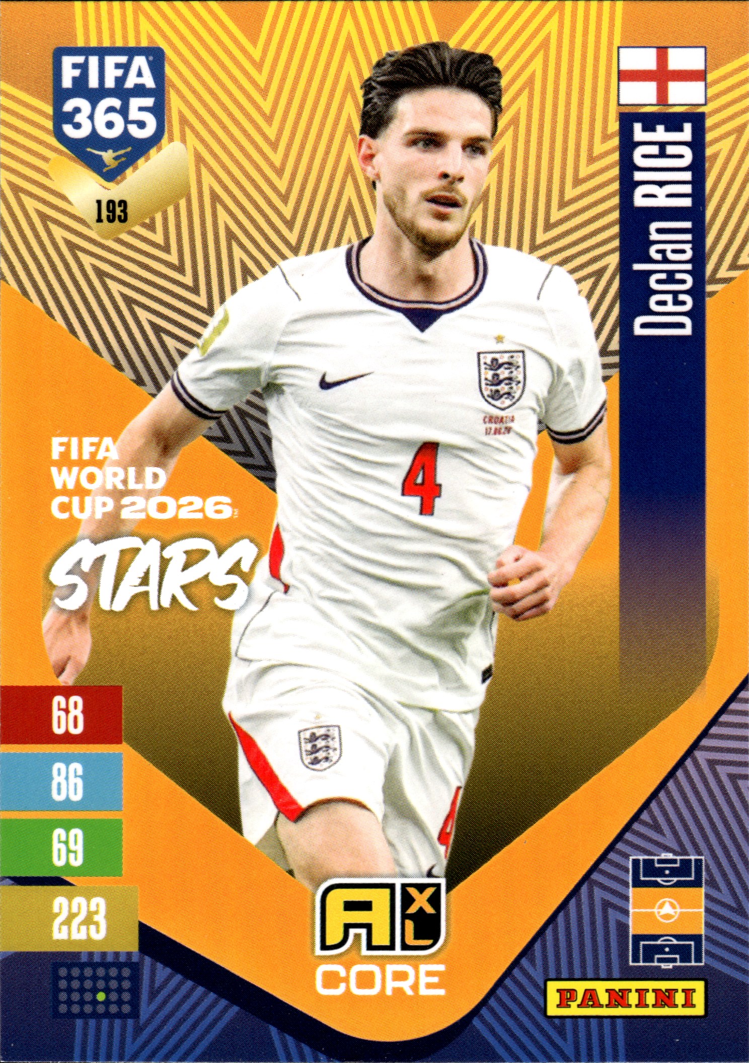Declan Rice - Panini Adrenalyn XL FIFA 365 FIFA World Cup 2026 Stars 2026-27, Nr. 193