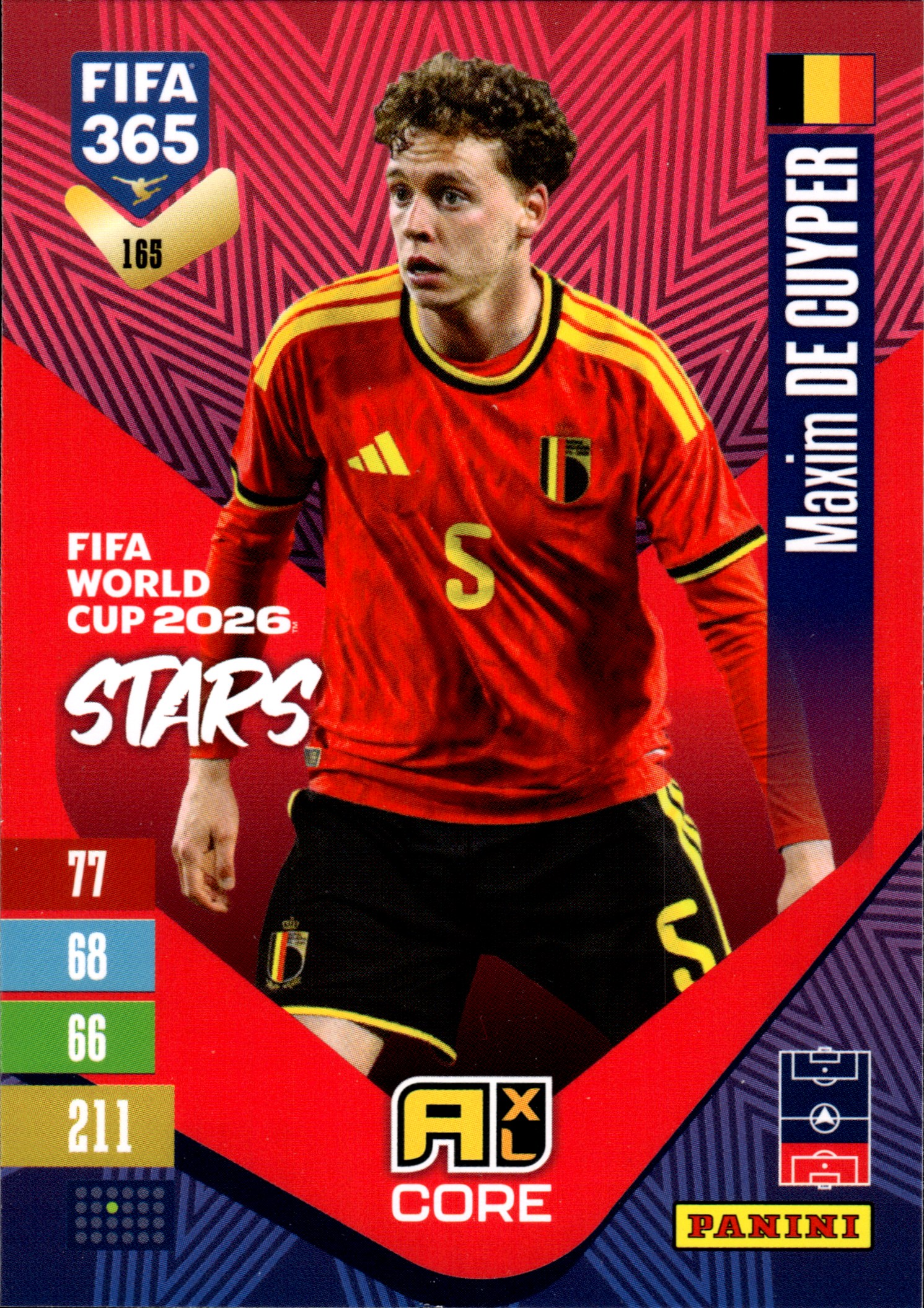 Maxim De Cuyper - Panini Adrenalyn XL FIFA 365 FIFA World Cup 2026 Stars 2026-27, Nr. 165 (Art.-Nr. SG110288)