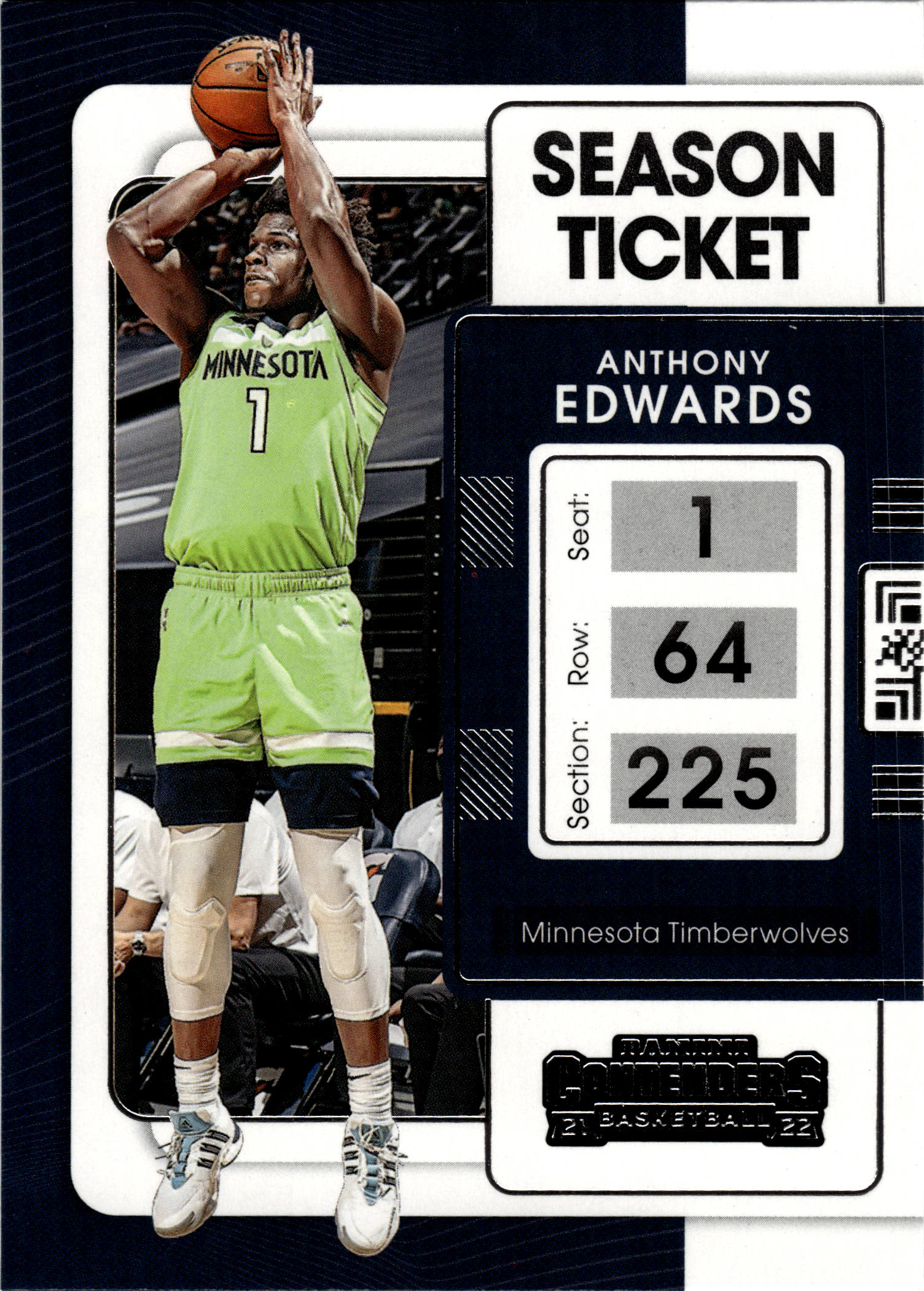 Anthony Edwards - Panini Contenders Season Ticket 2021-22, Nr. 5 (Art.-Nr. SG103531)