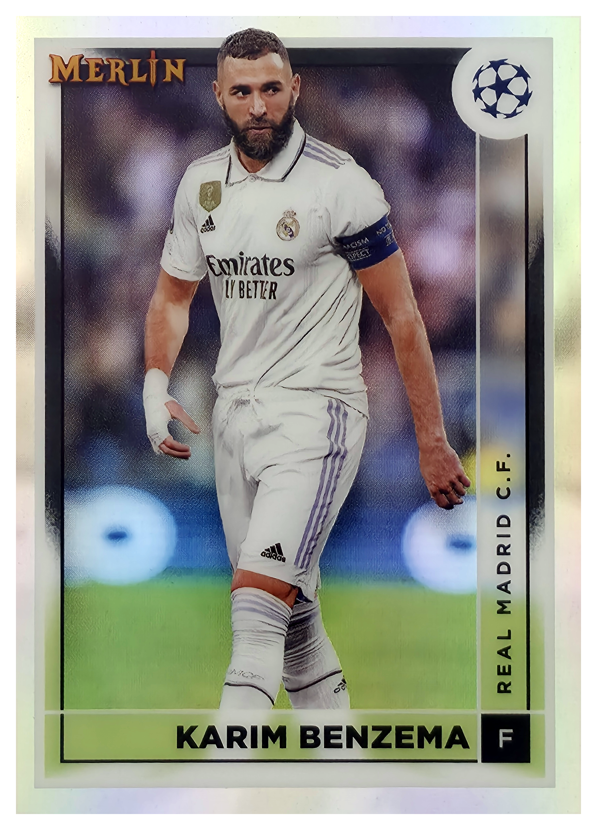 Karim Benzema - Topps Merlin Chrome UEFA Club Competitions Base Set 2022-23, Nr. 120 – Refractor (Art.-Nr. SG106392)