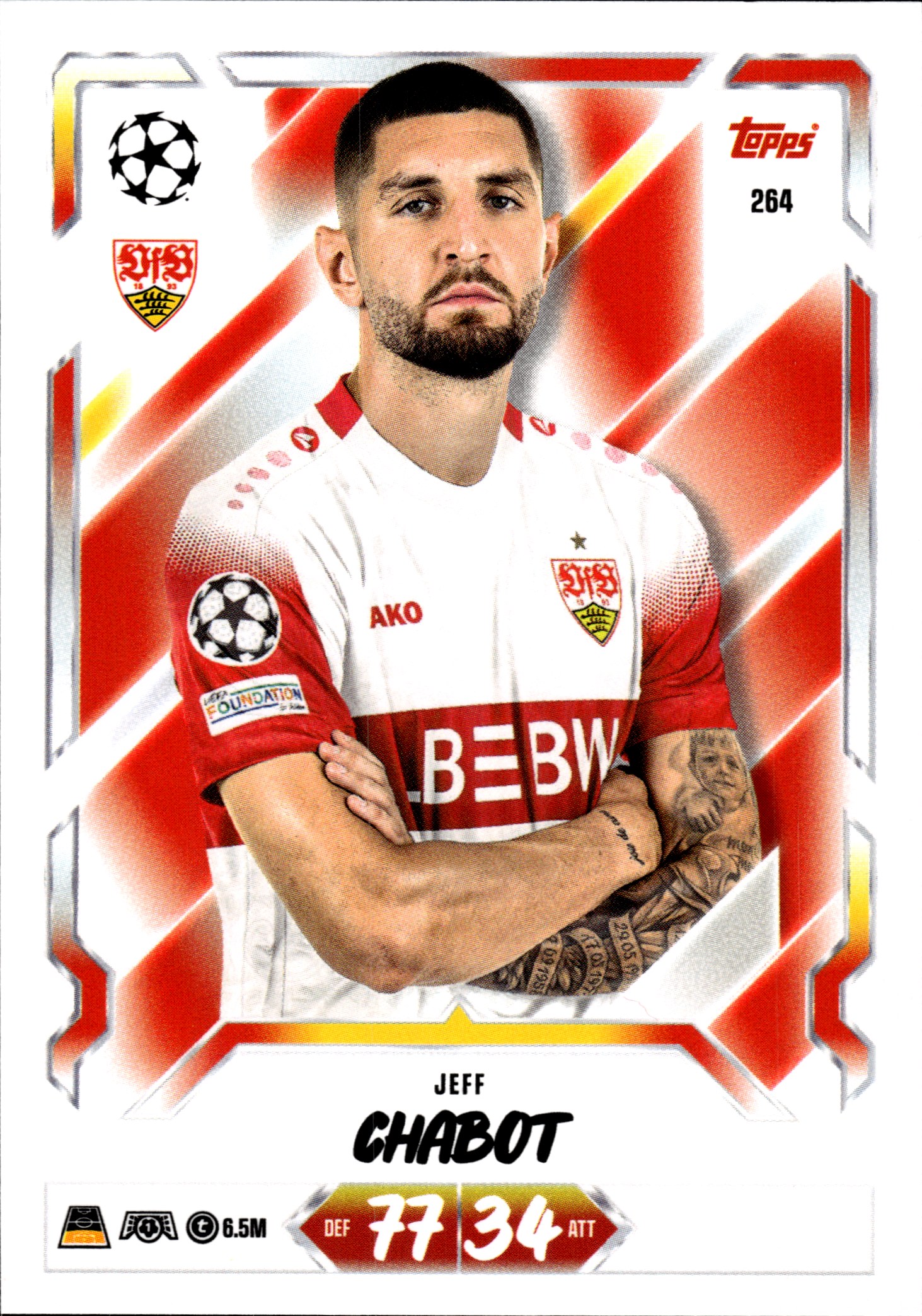 Jeff Chabot - Topps Match Attax UEFA Club Competitions Base Set 2026-27, Nr. 264 (Art.-Nr. SG107189)