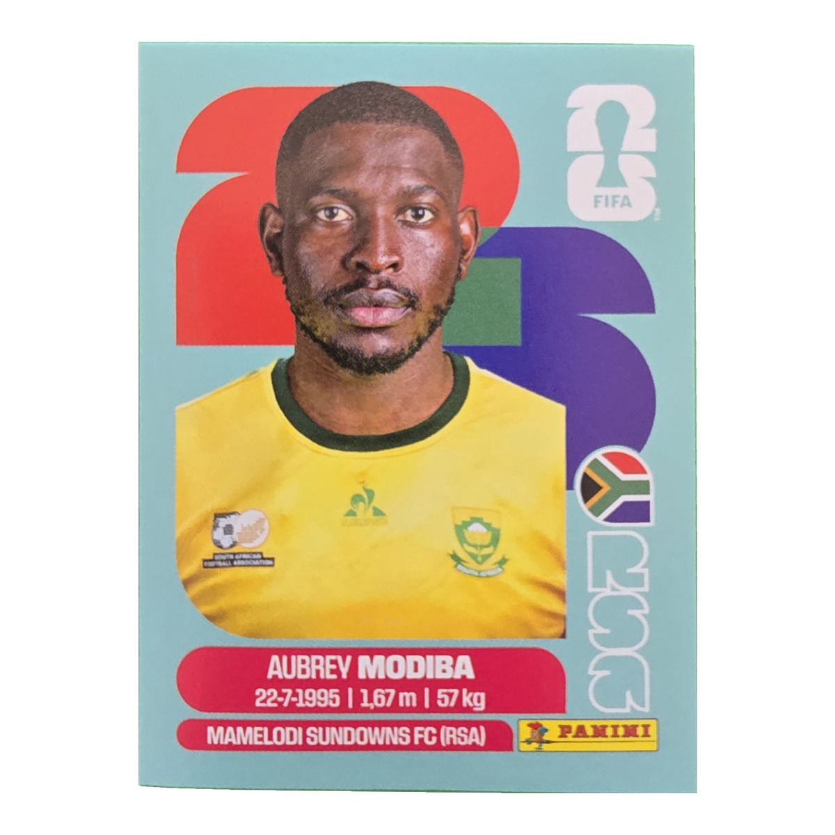 Aubrey Modiba - Republik Südafrika, FIFA WM 2026, Nr. RSA4