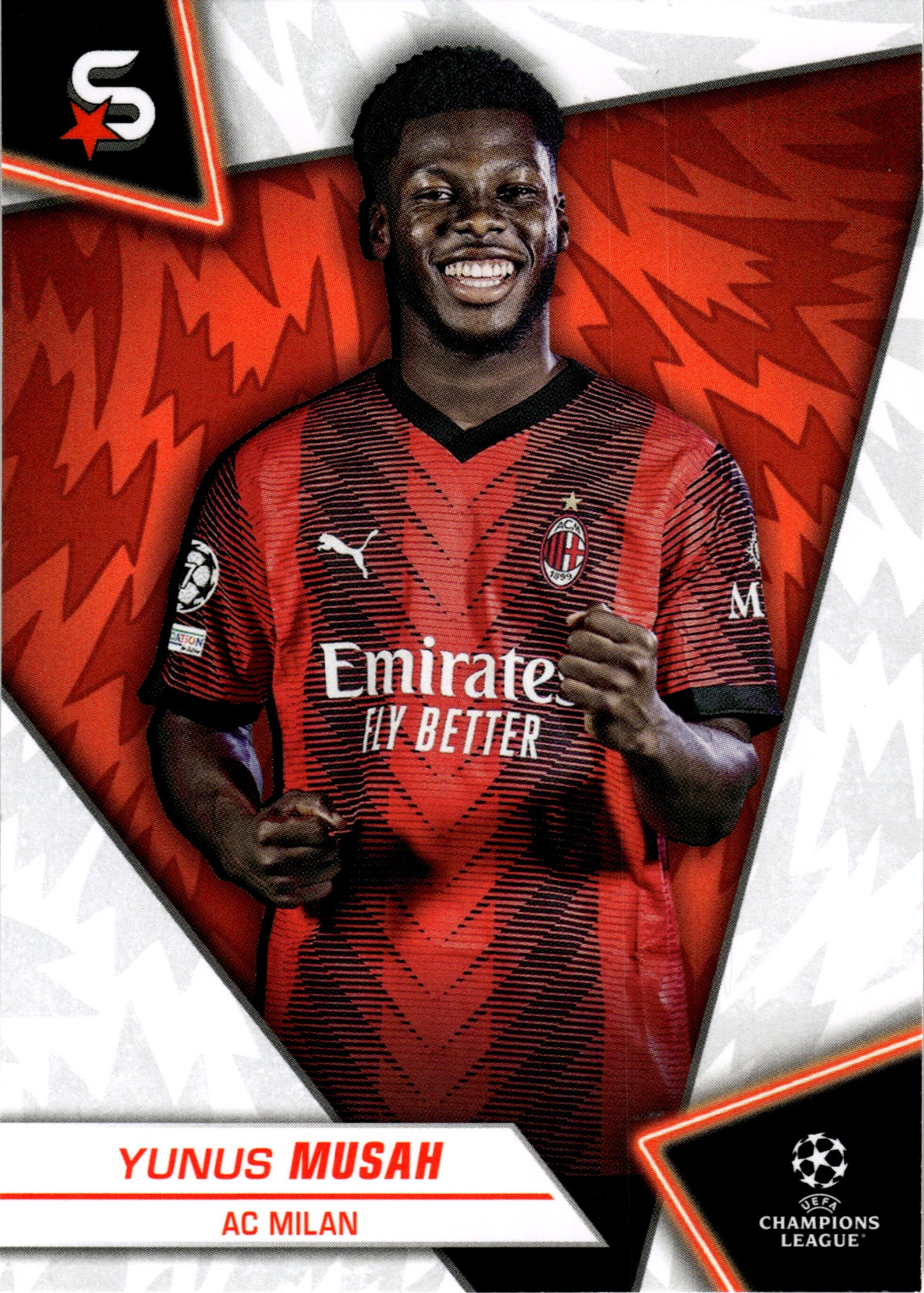 Yunus Musah - Topps Superstars UEFA Club Competitions Base Set 2023-24, Nr. 5 (Art.-Nr. SG107947)