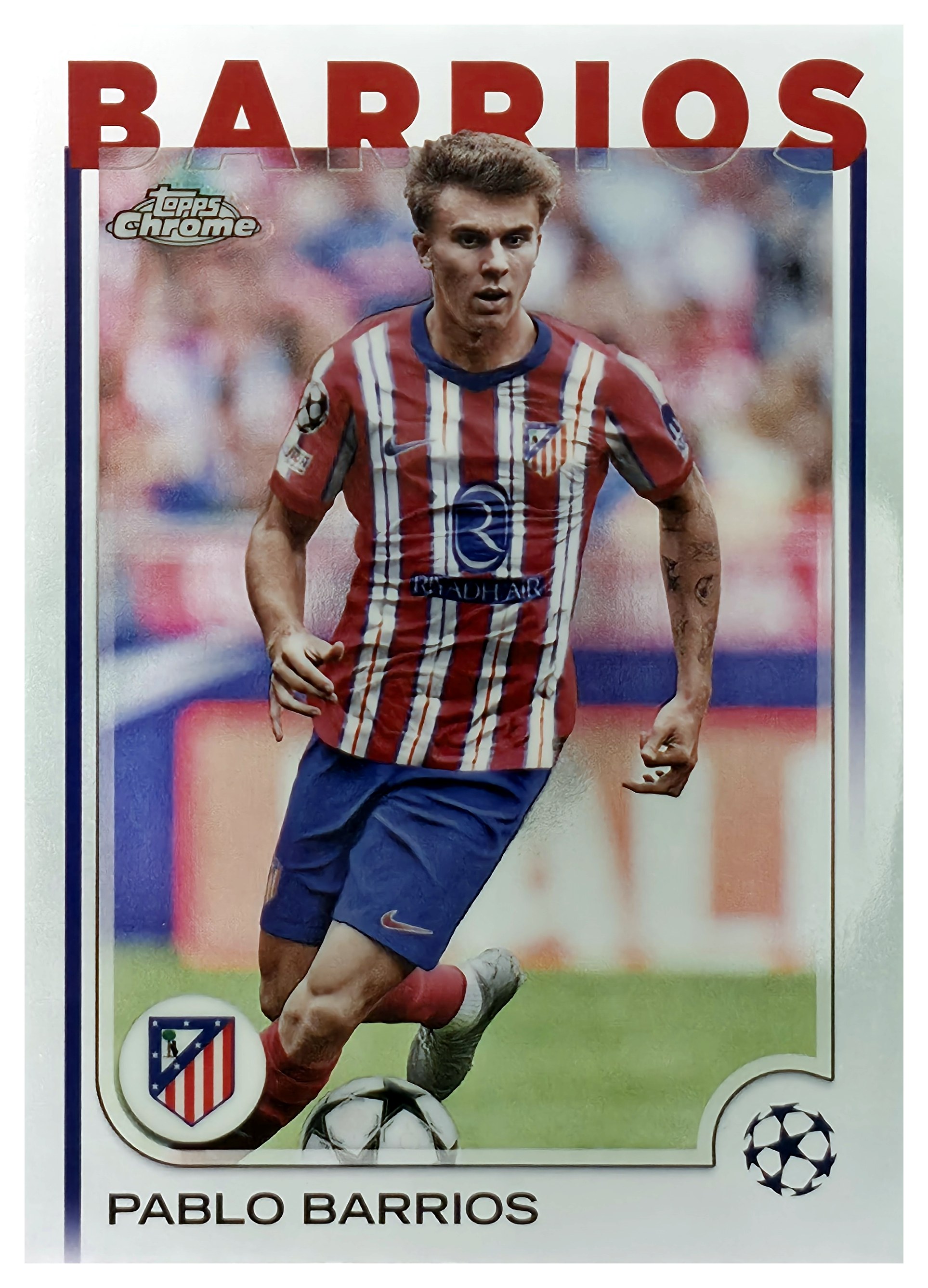 Pablo Barrios - Topps Chrome UEFA Club Competitions Base Set 2024-25, Nr. 123 (Art.-Nr. SG108120)