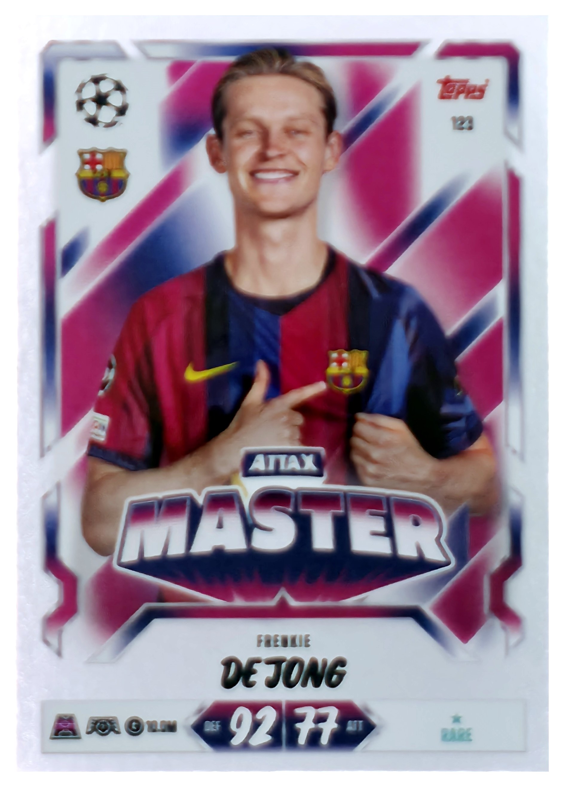 Frenkie de Jong - Topps Match Attax UEFA Club Competitions Attax Master 2026-27, Nr. 123 (Art.-Nr. SG107671)