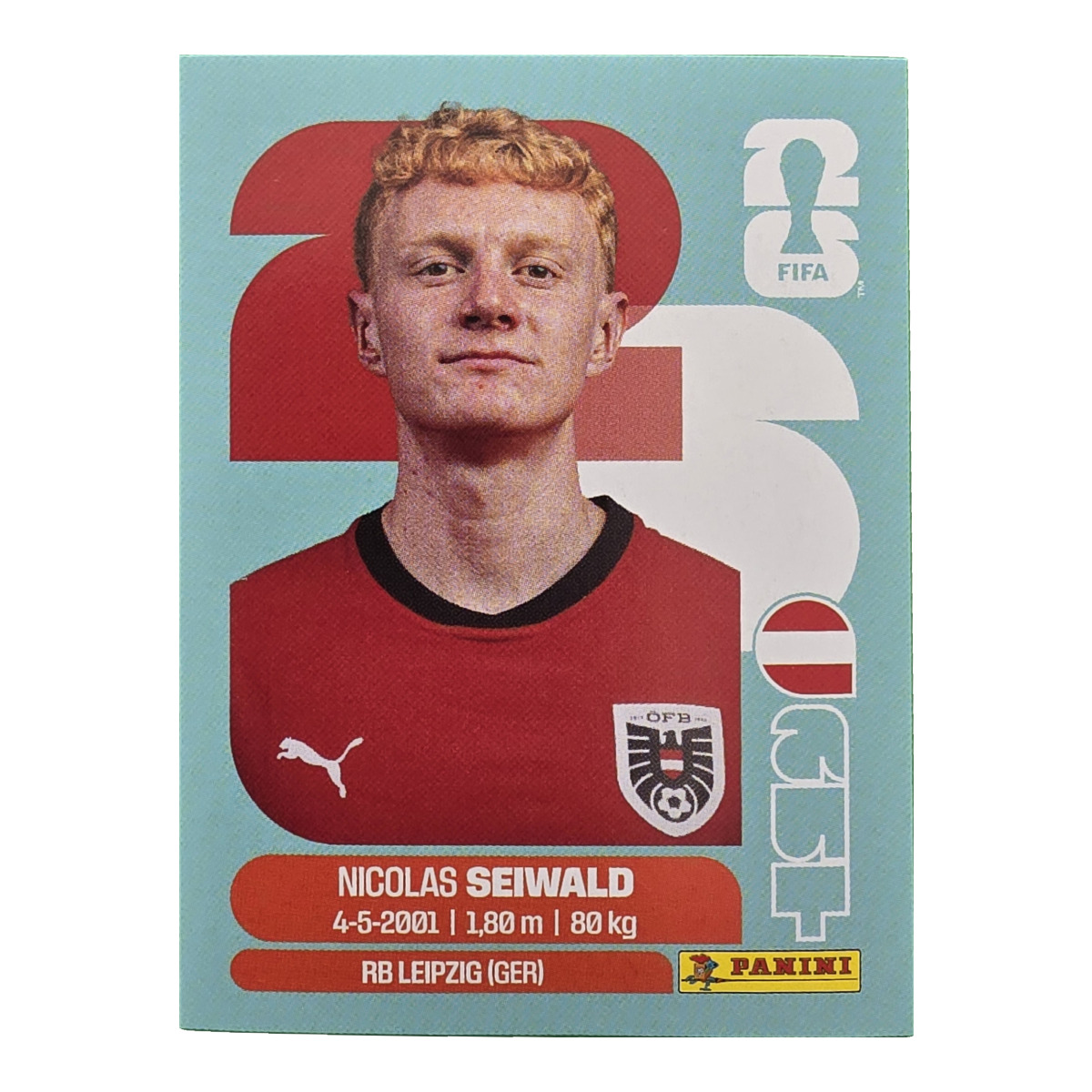 Nicolas Seiwald - Österreich, FIFA WM 2026, Nr. AUT15