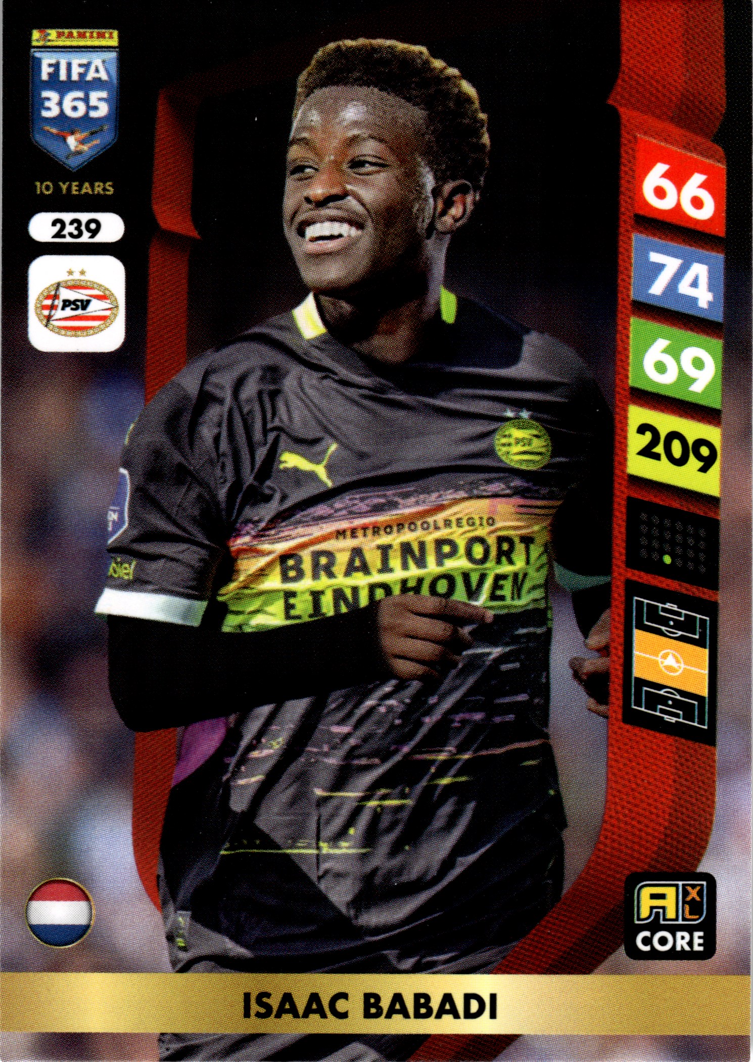 Isaac Babadi - Panini Adrenalyn XL FIFA 365 Base Set 2025, Nr. 239 (Art.-Nr. SG107756)