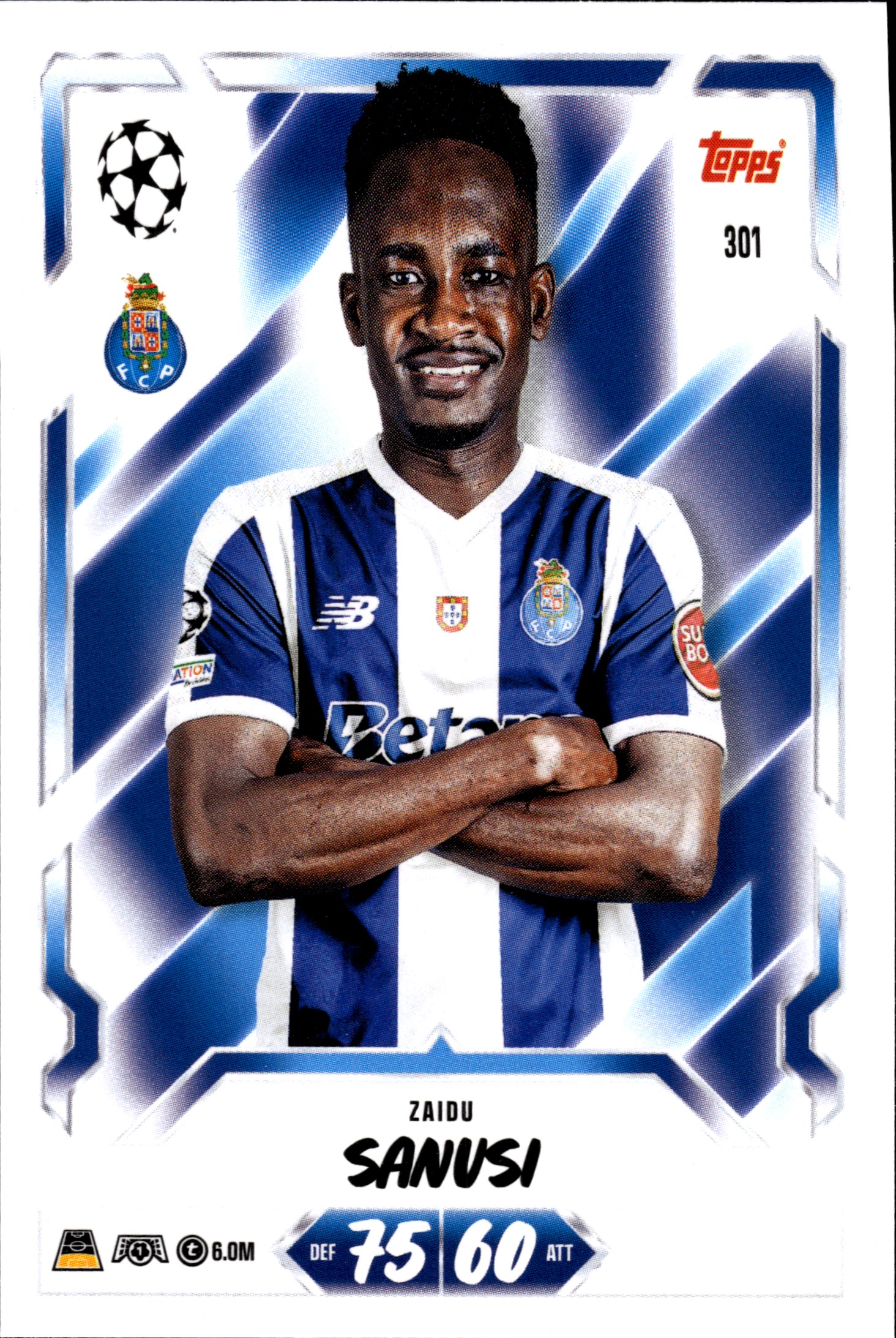 Zaidu Sanusi - Topps Match Attax UEFA Club Competitions Base Set 2026-27, Nr. 301