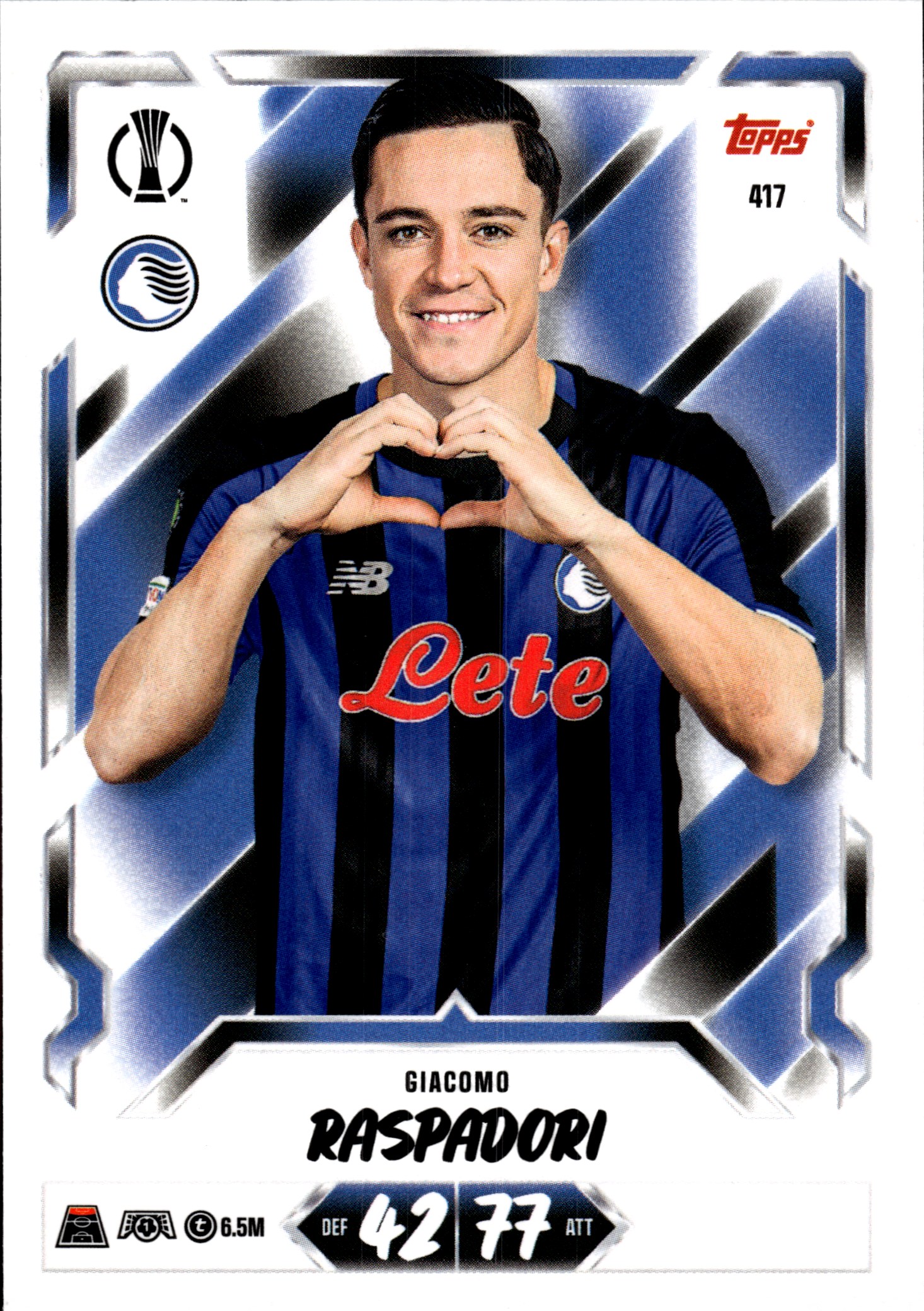 Giacomo Raspadori - Topps Match Attax UEFA Club Competitions Base Set 2026-27, Nr. 417 (Art.-Nr. SG107363)