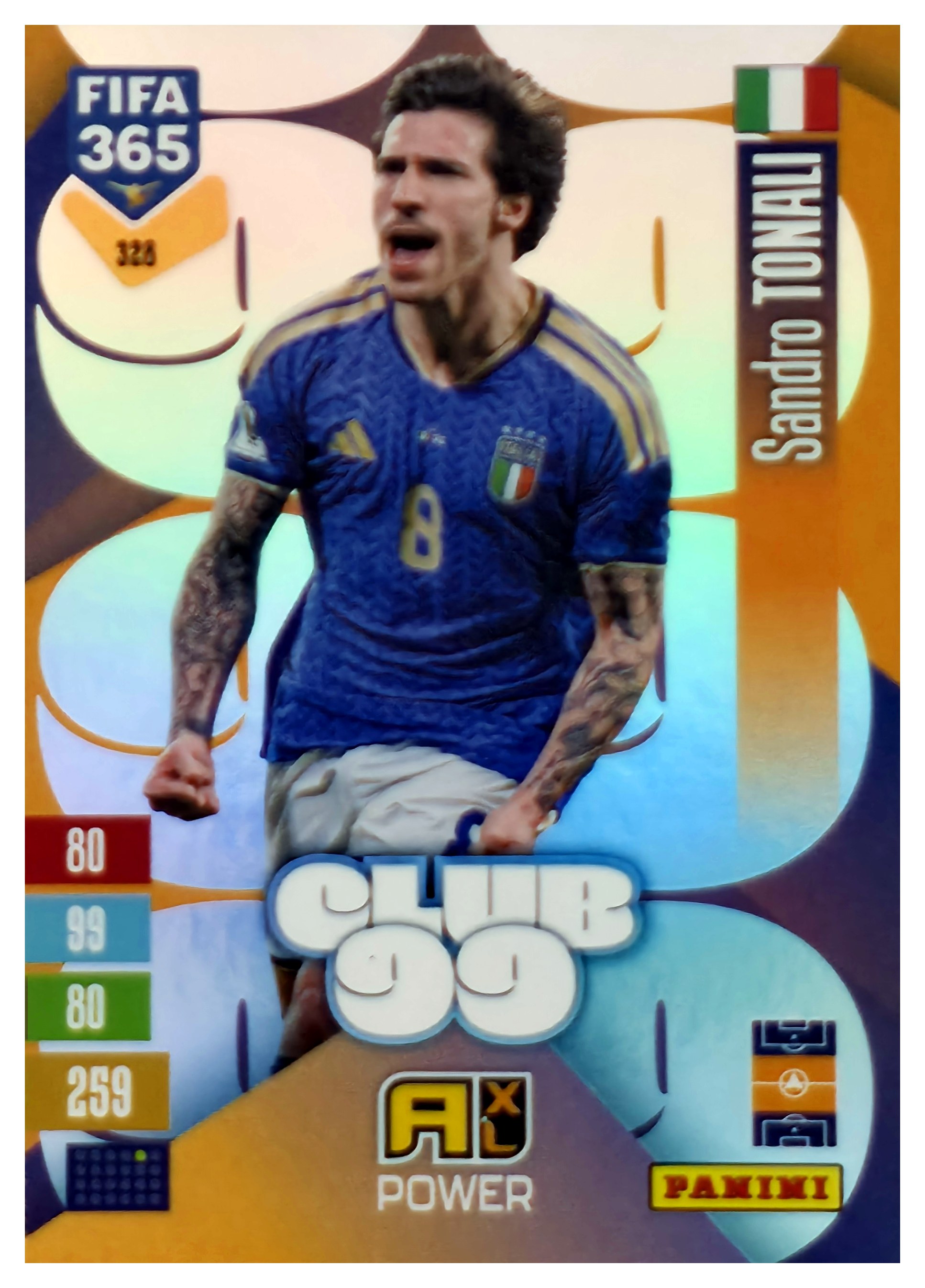 Sandro Tonali - Panini Adrenalyn XL FIFA 365 Club 99 2026-27, Nr. 328 – Insert