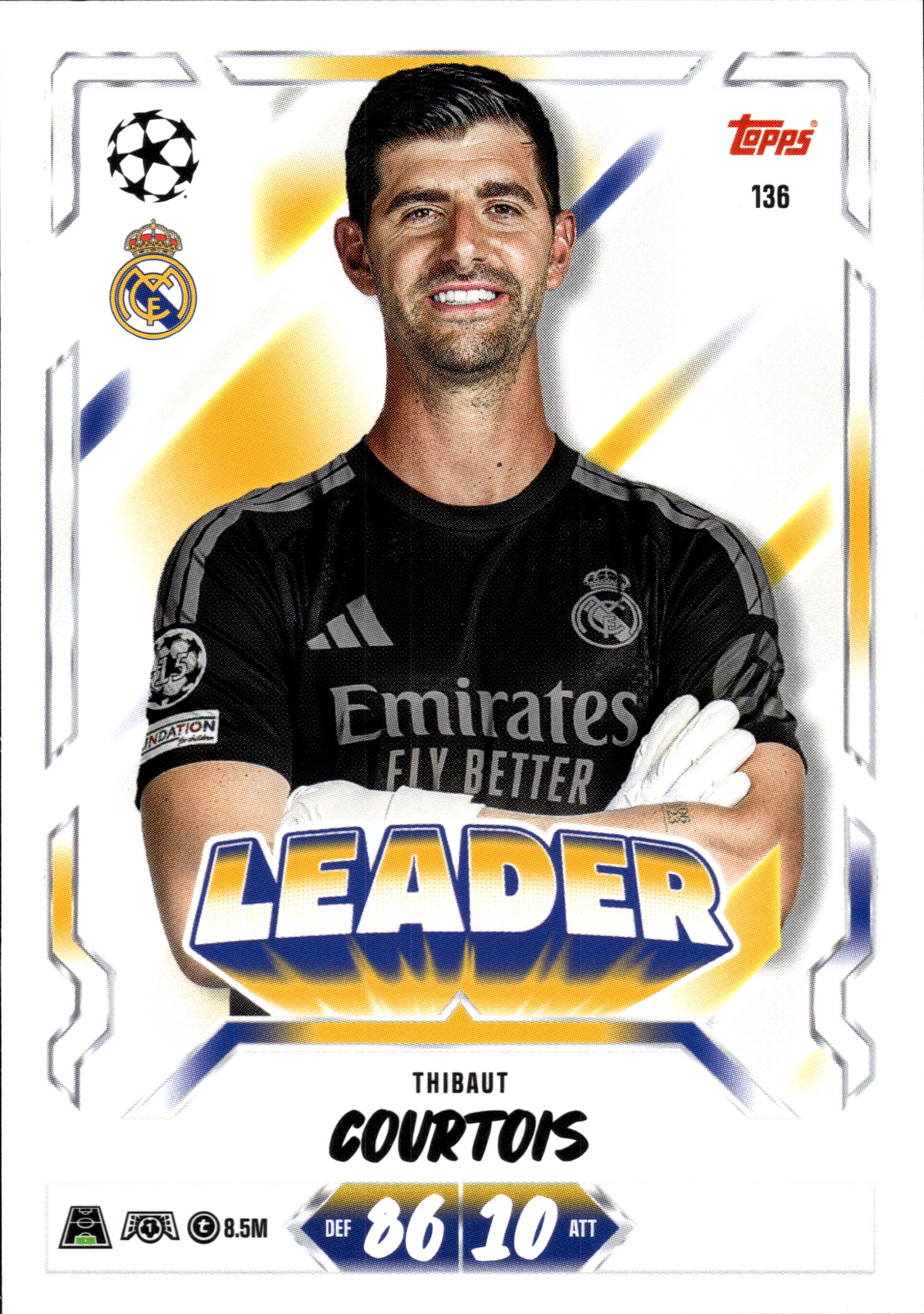 Thibaut Courtois - Topps Match Attax UEFA Club Competitions Leader 2026-27, Nr. 136 (Art.-Nr. SG107362)