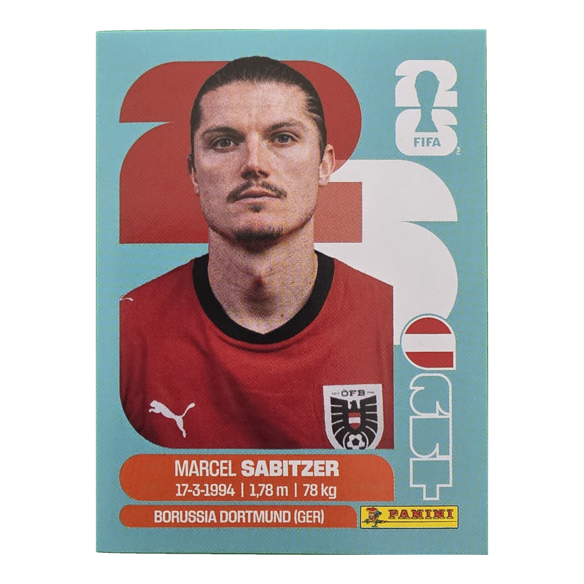 Marcel Sabitzer - Österreich, FIFA WM 2026, Nr. AUT11