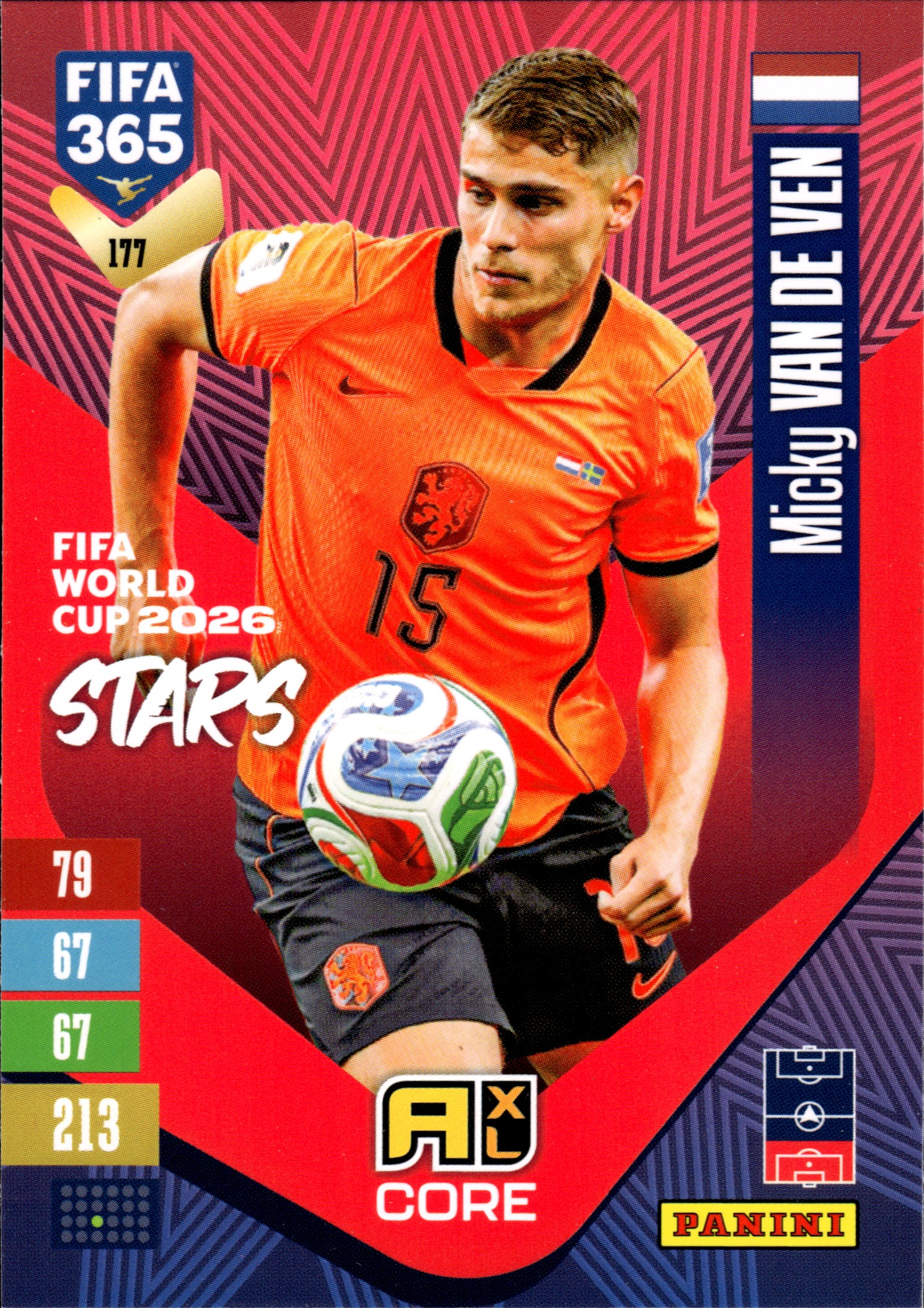 Micky van de Ven - Panini Adrenalyn XL FIFA 365 FIFA World Cup 2026 Stars 2026-27, Nr. 177 (Art.-Nr. SG110336)