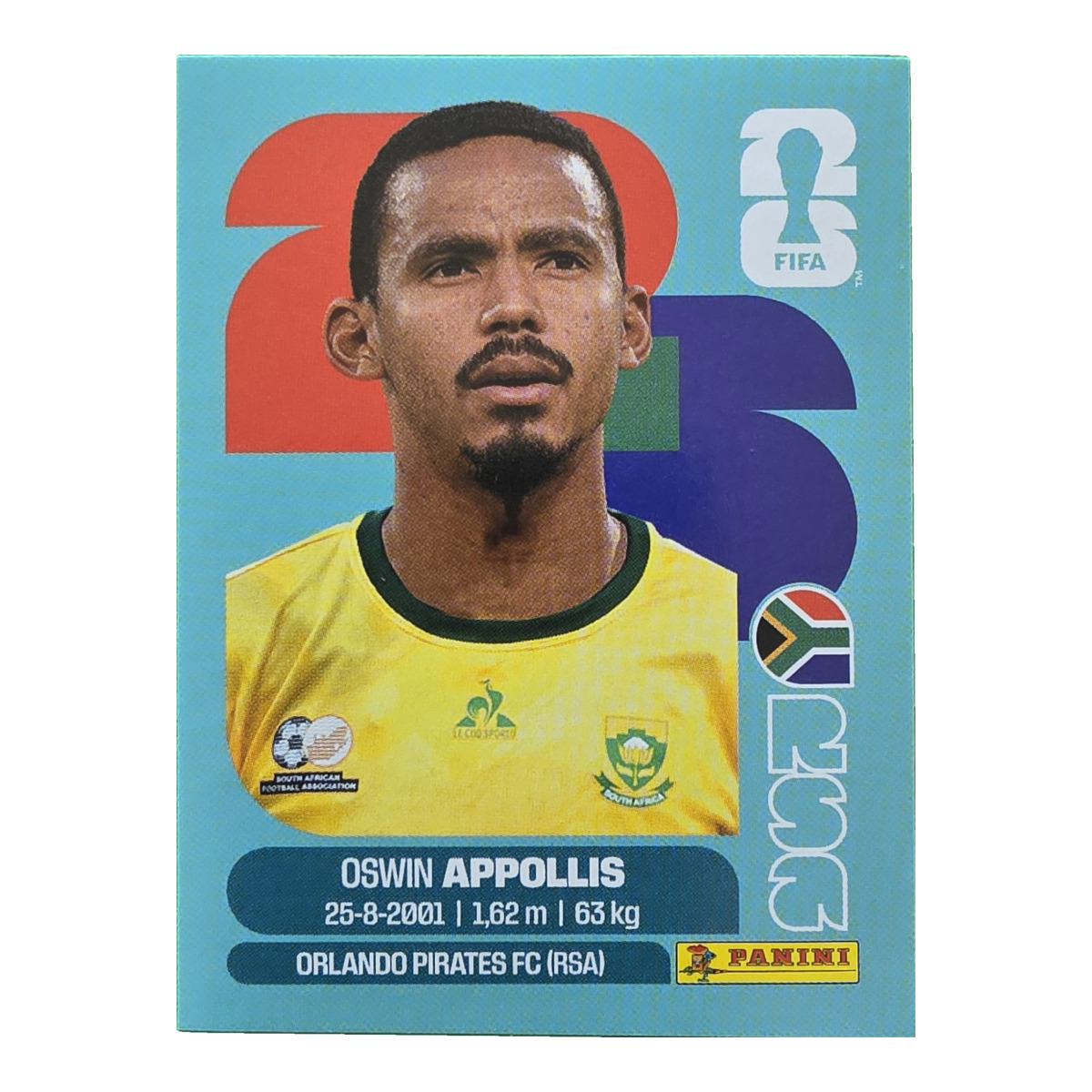 Oswin Appollis - Republik Südafrika, FIFA WM 2026, Nr. RSA20