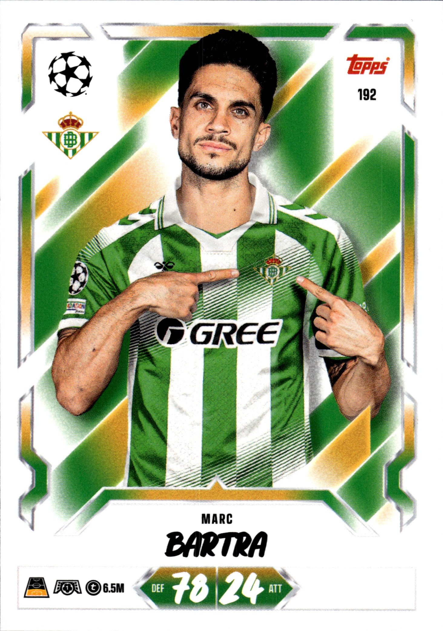 Marc Bartra - Topps Match Attax UEFA Club Competitions Base Set 2026-27, Nr. 192 (Art.-Nr. SG107383)