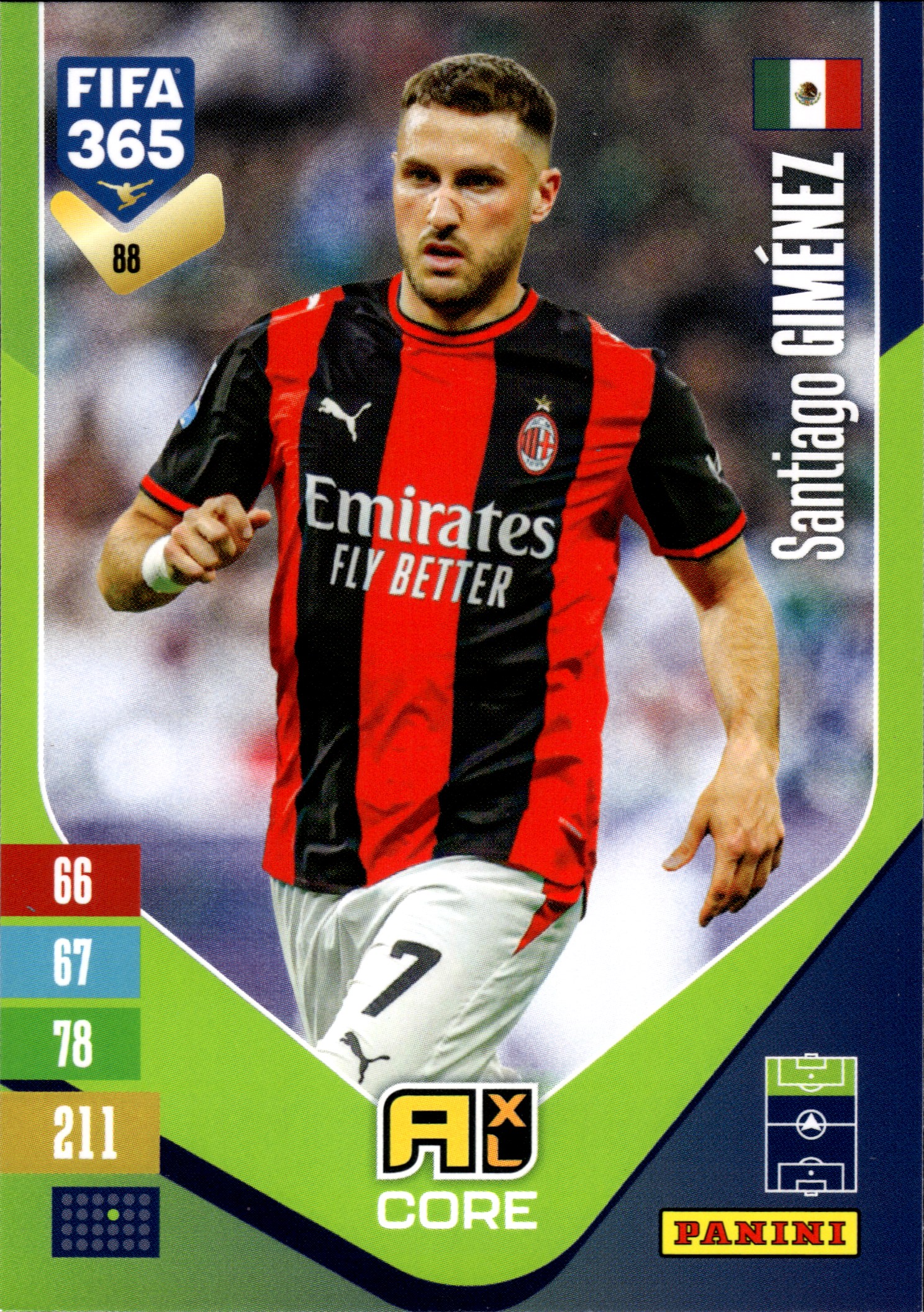 Santiago Giménez - Panini Adrenalyn XL FIFA 365 Base Set 2026-27, Nr. 88 (Art.-Nr. SG110199)