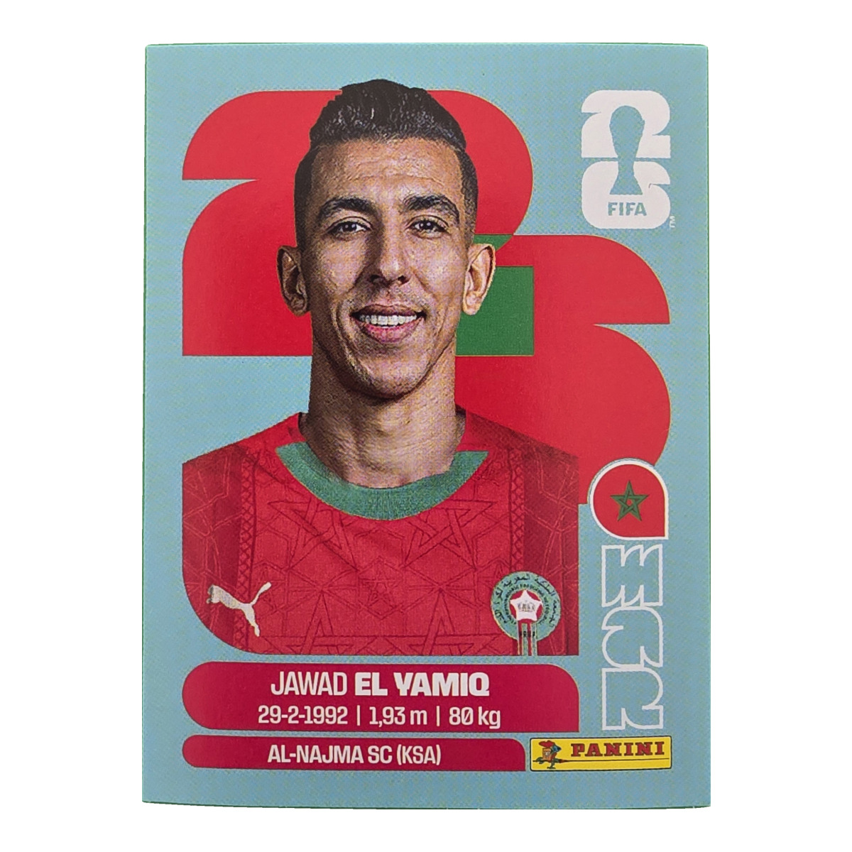Jawad El Yamiq - Marokko, FIFA WM 2026, Nr. MAR8
