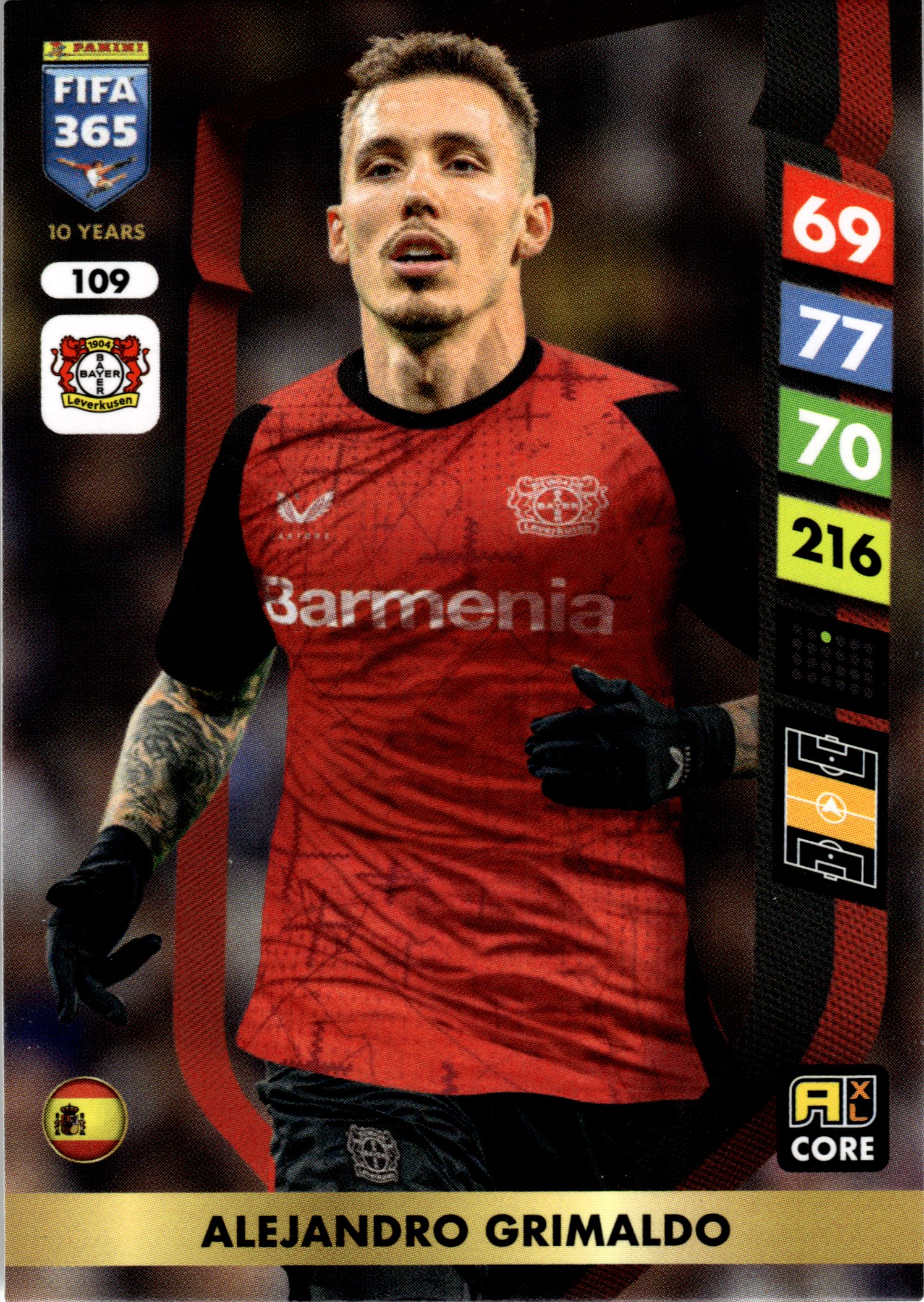 Alejandro Grimaldo - Panini Adrenalyn XL FIFA 365 Base Set 2025, Nr. 109 (Art.-Nr. SG107768)