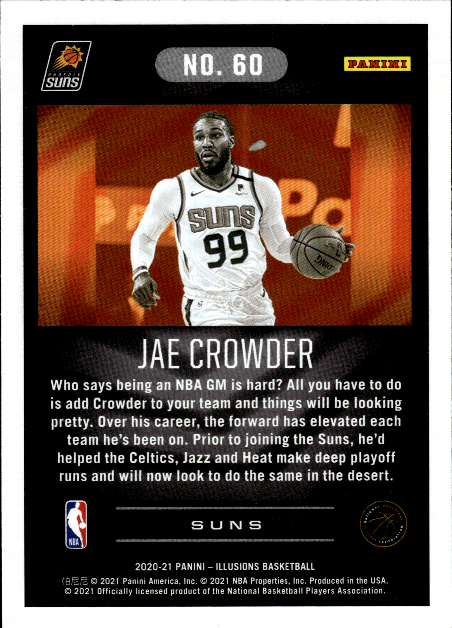 Jae Crowder - Panini Illusions Base Set 2020-21, Nr. 60