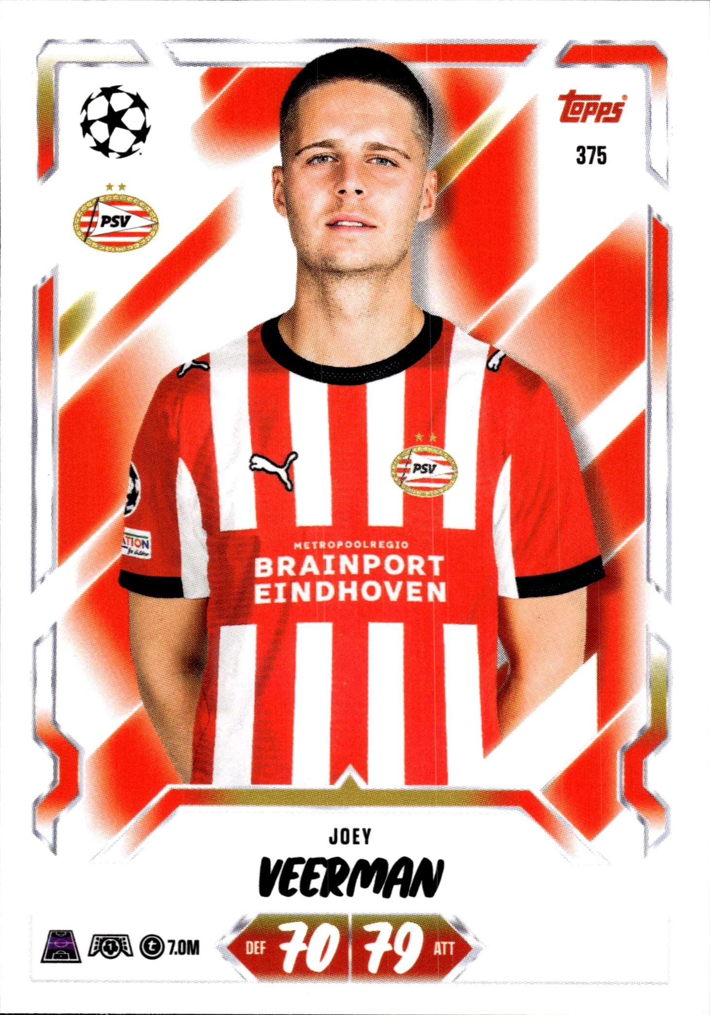 Joey Veerman - Topps Match Attax UEFA Club Competitions Base Set 2026-27, Nr. 375 (Art.-Nr. SG107375)