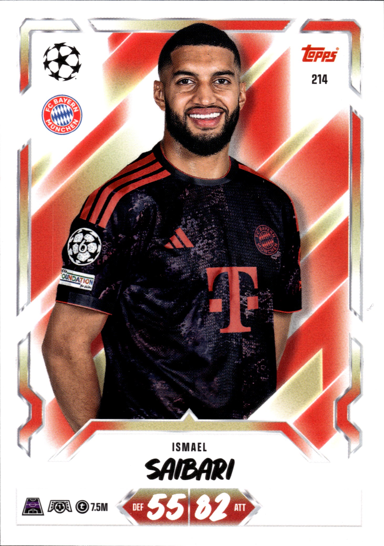Ismael Saibari - Topps Match Attax UEFA Club Competitions Base Set 2026-27, Nr. 214 (Art.-Nr. SG107121)