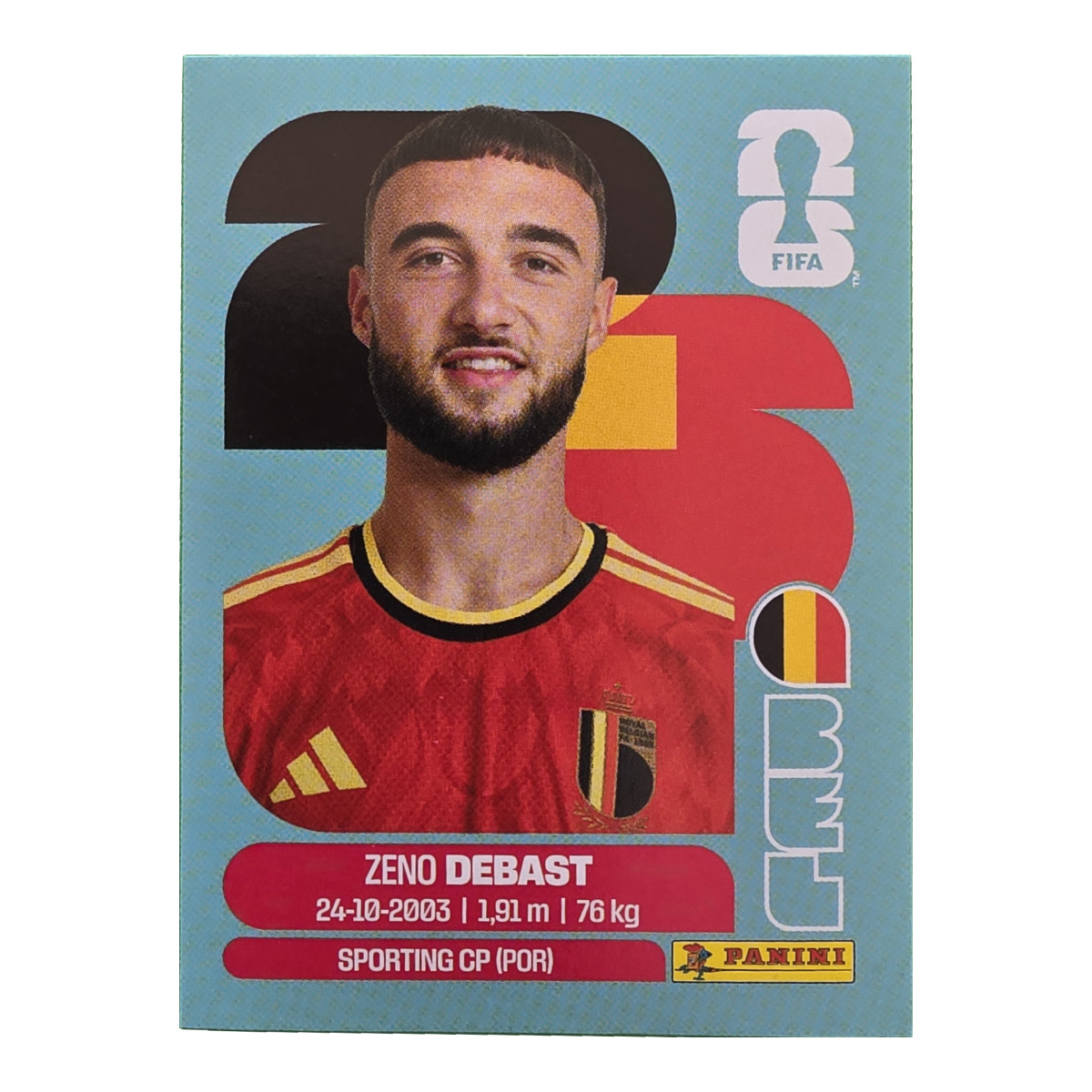 Zeno Debast - Belgien, FIFA WM 2026, Nr. BEL5