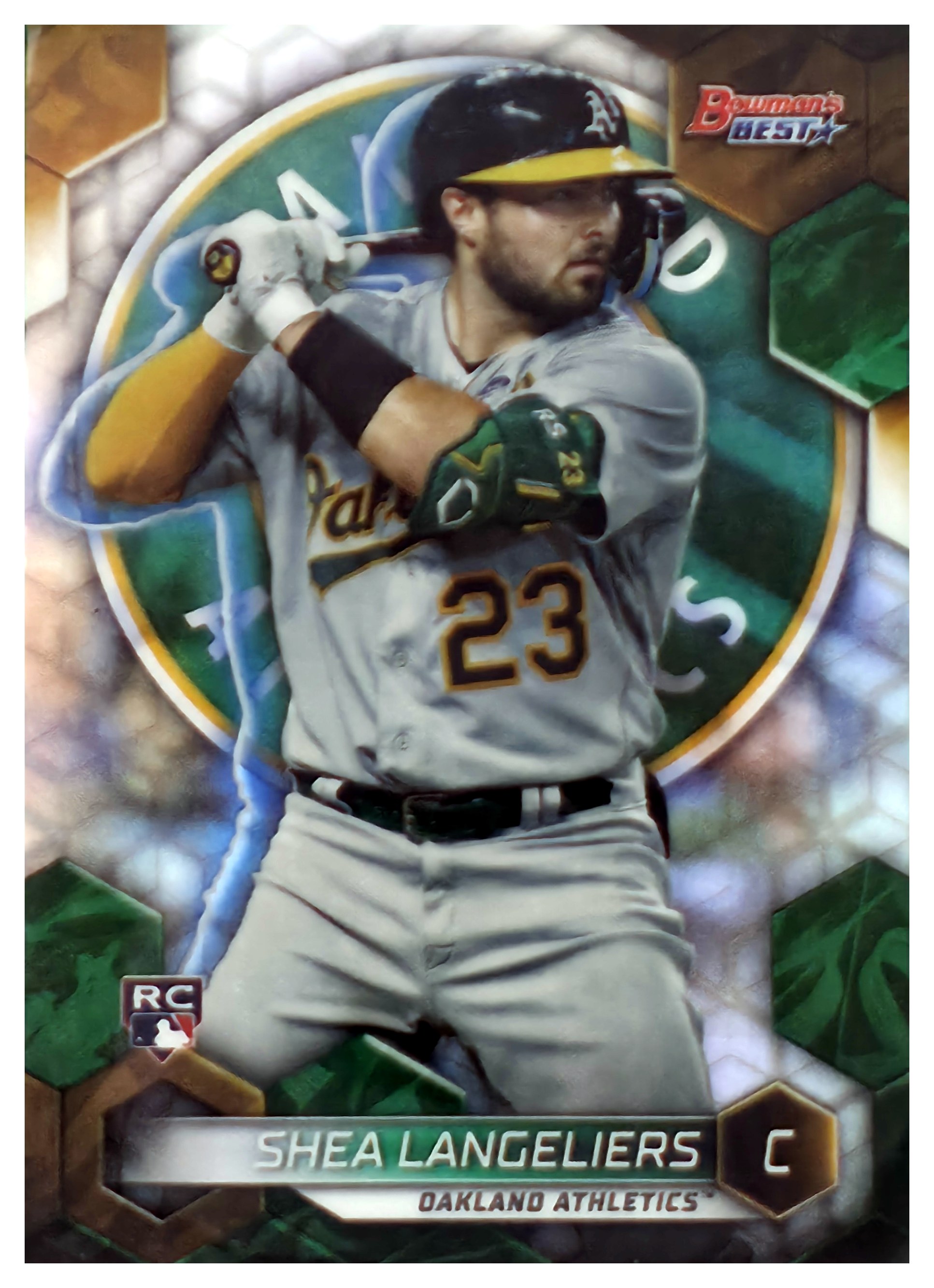 Shea Langeliers - Topps Bowman's Best Base Set 2023, Nr. 24 – Rookie Card, Refractor (Art.-Nr. SG108933)