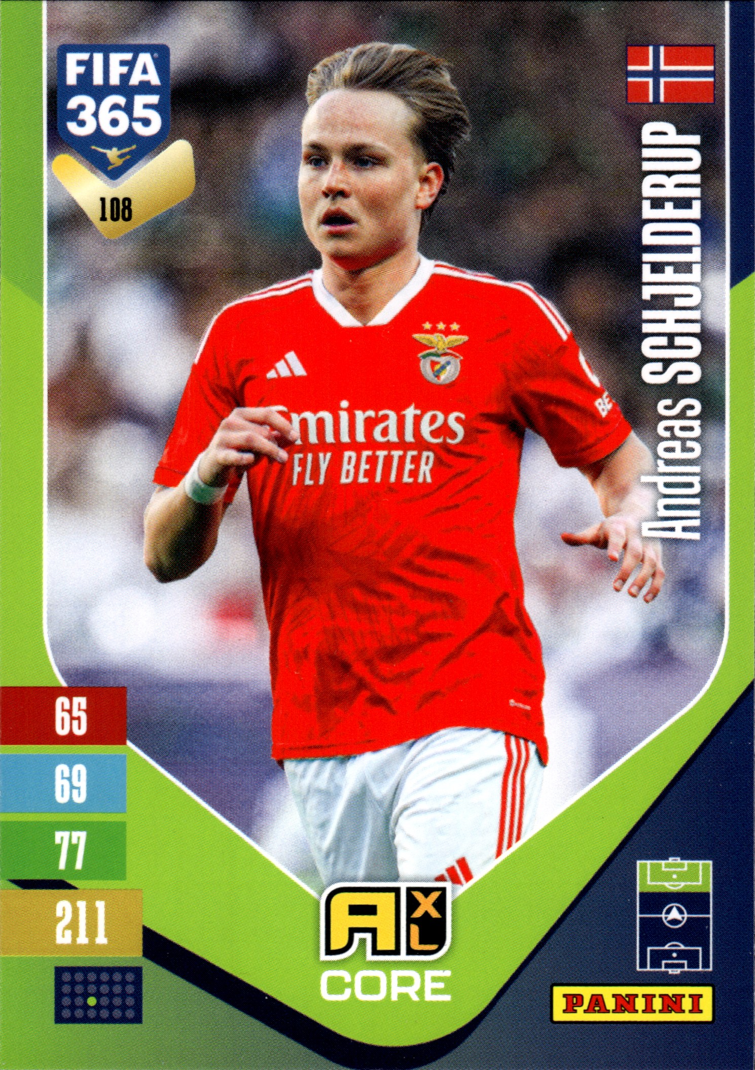 Andreas Schjelderup - Panini Adrenalyn XL FIFA 365 Base Set 2026-27, Nr. 108 (Art.-Nr. SG110186)