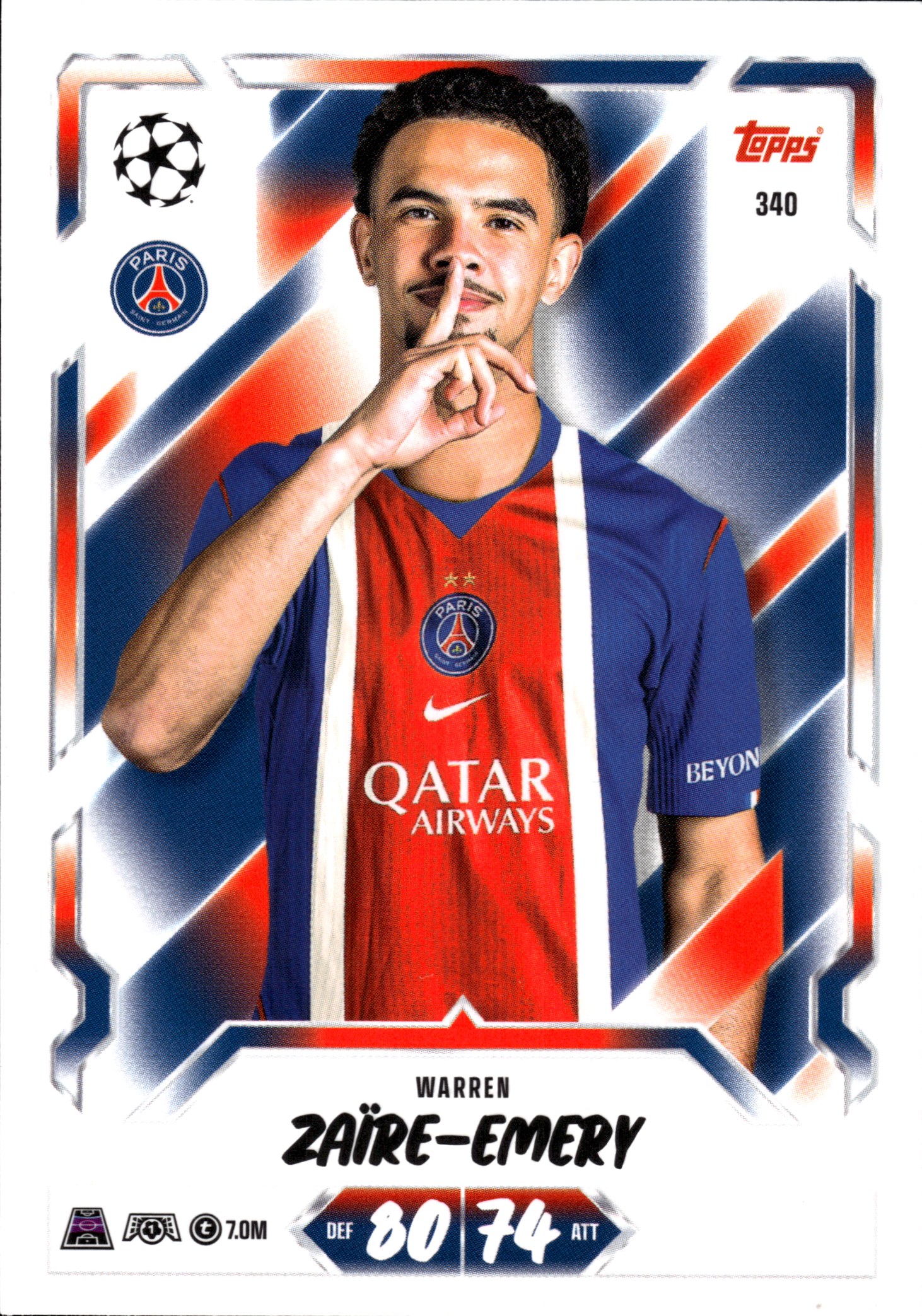 Warren Zaïre-Emery - Topps Match Attax UEFA Club Competitions Base Set 2026-27, Nr. 340 (Art.-Nr. SG107142)