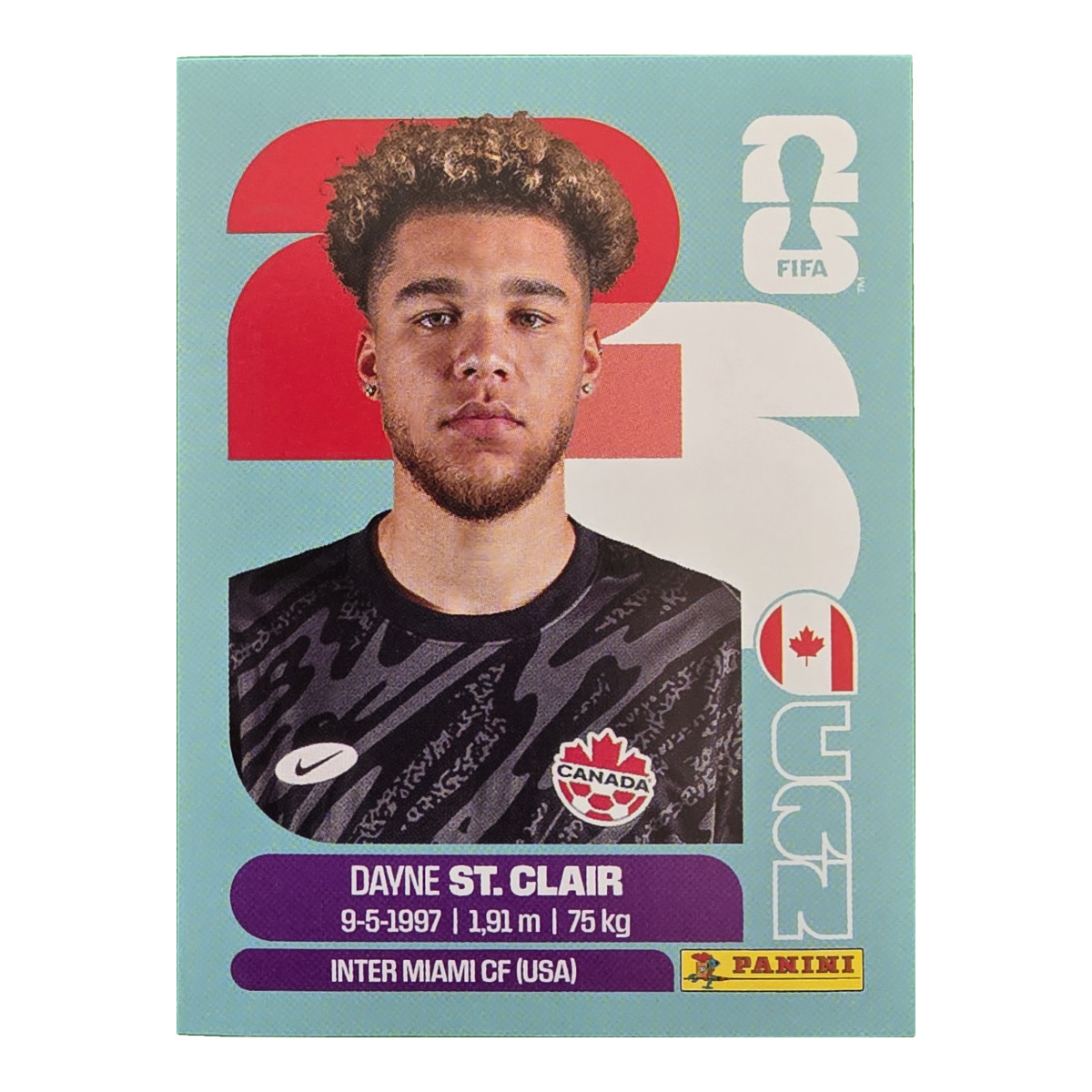 Dayne St.Clair - Kanada, FIFA WM 2026, Nr. CAN2