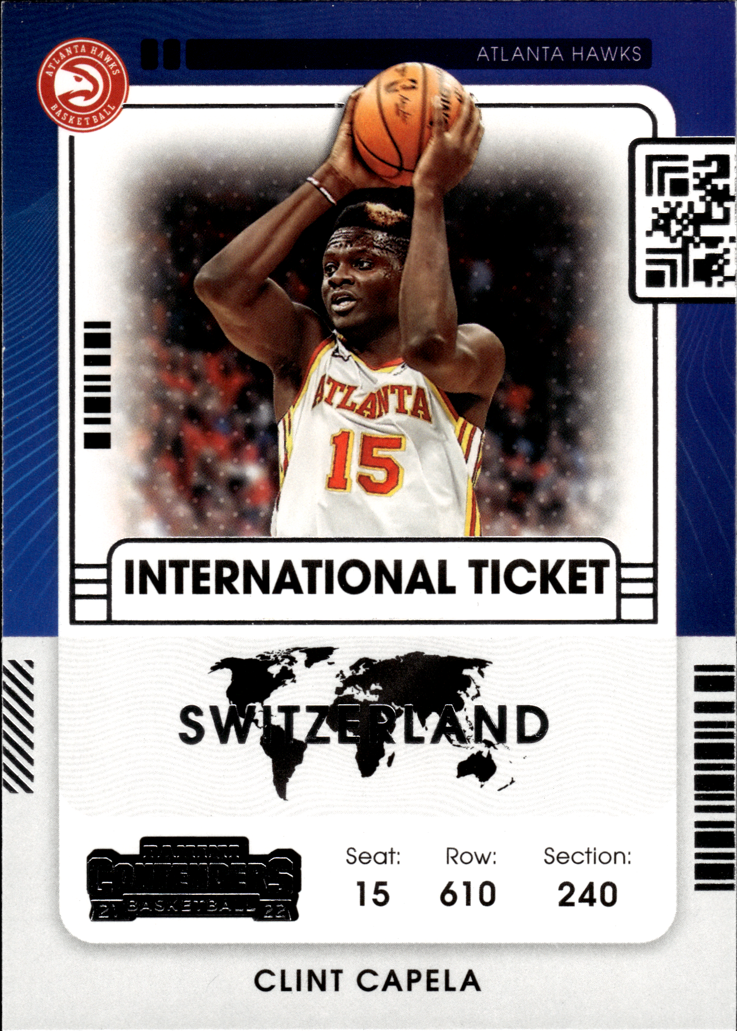 Clint Capela - Panini Contenders International Ticket 2021-22, Nr. 11 (Art.-Nr. SG103511)