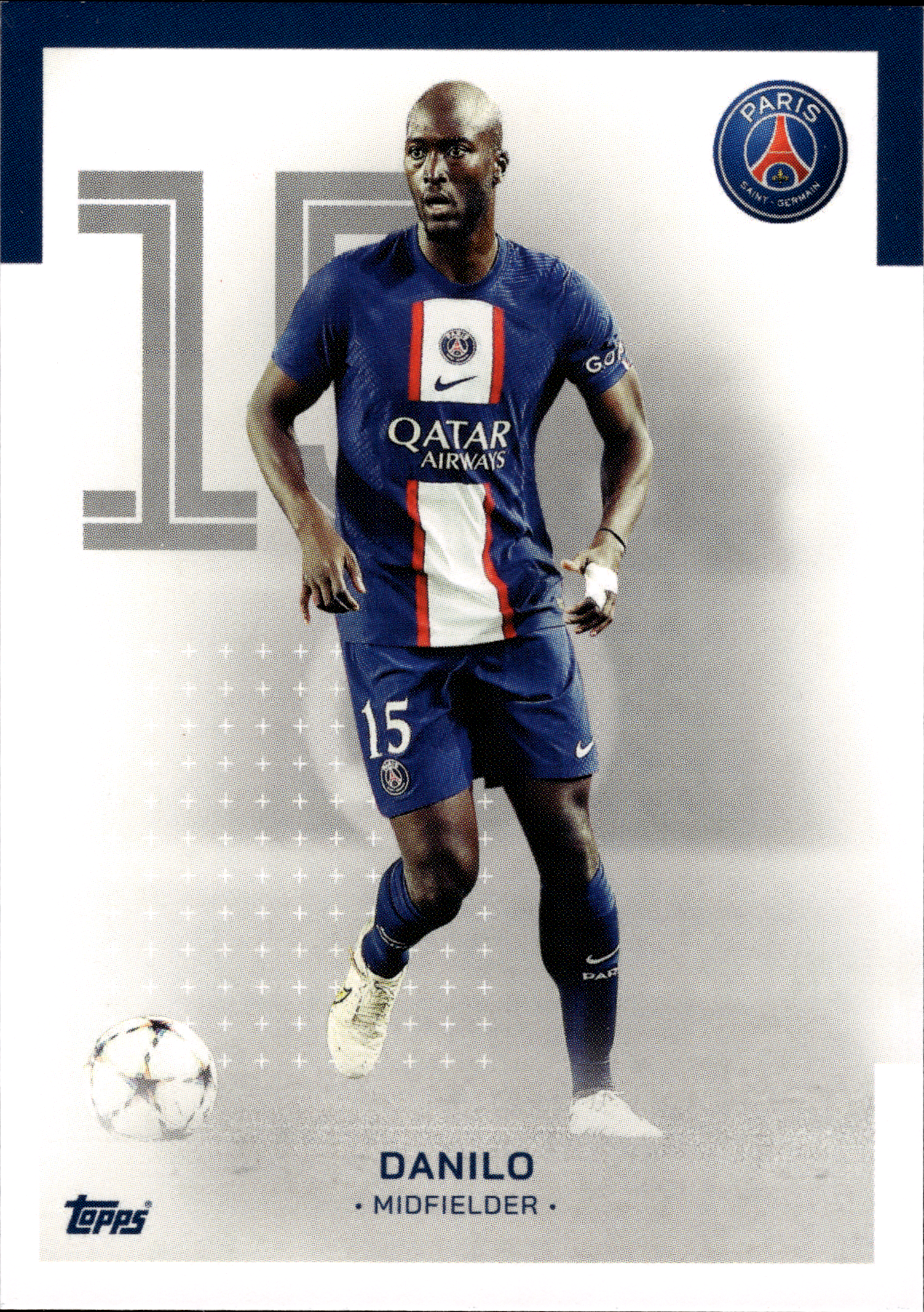 Danilo - Topps Paris Saint-Germain Official Team Set 2023-24, Nr. 15 (Art.-Nr. SG102998)