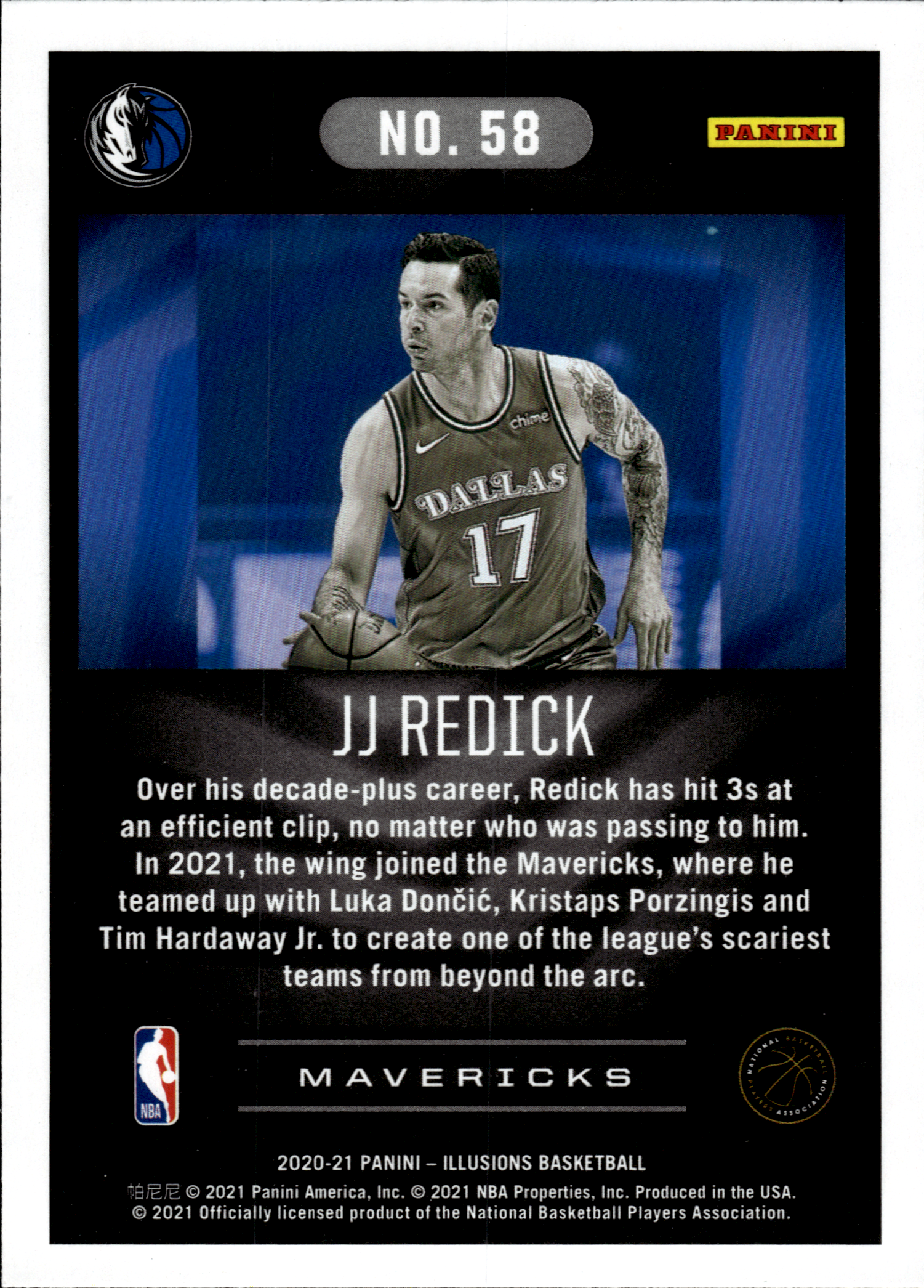 JJ Redick - Panini Illusions Base Set 2020-21, Nr. 58