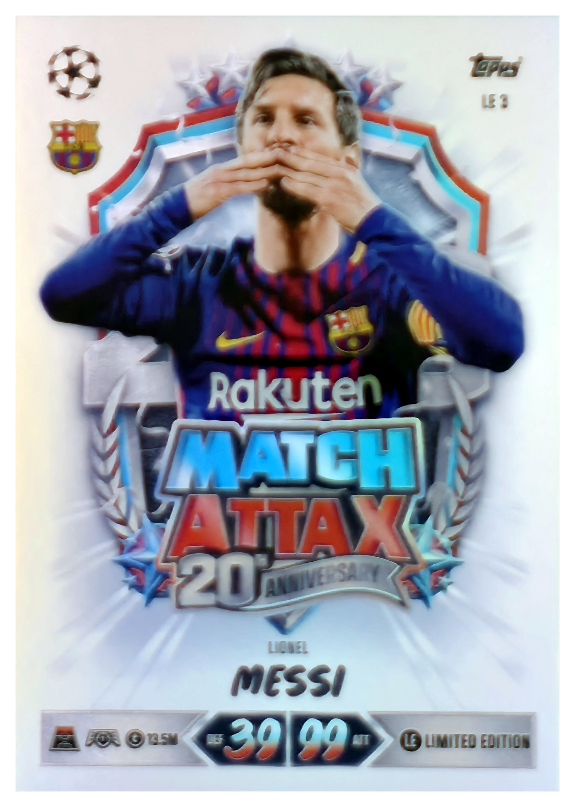 Lionel Messi - Topps Match Attax UEFA Club Competitions 20th Anniversary Legends 2026-27, Nr. LE 3 (Art.-Nr. SG107678)