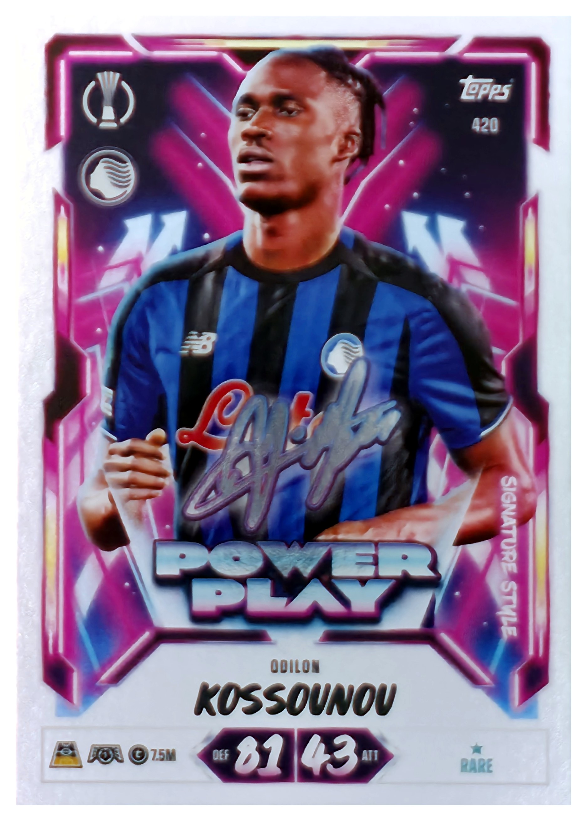 Odilon Kossounou - Topps Match Attax UEFA Club Competitions Power Play Signature Style 2026-27, Nr. 420 (Art.-Nr. SG107527)