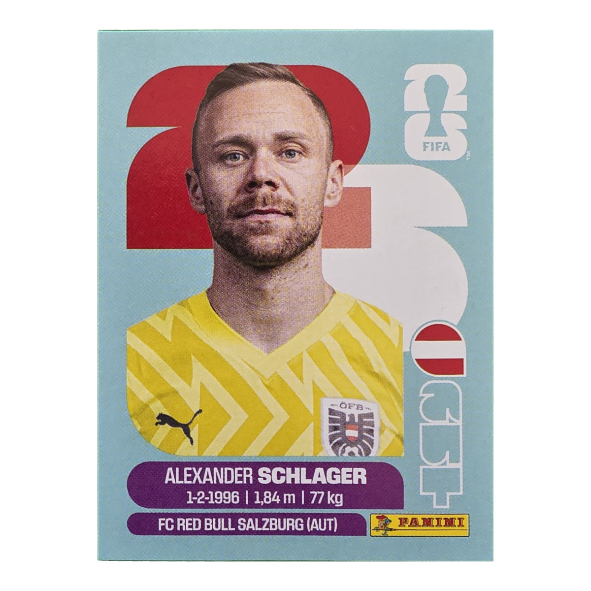 Alexander Schlager - Österreich, FIFA WM 2026, Nr. AUT2