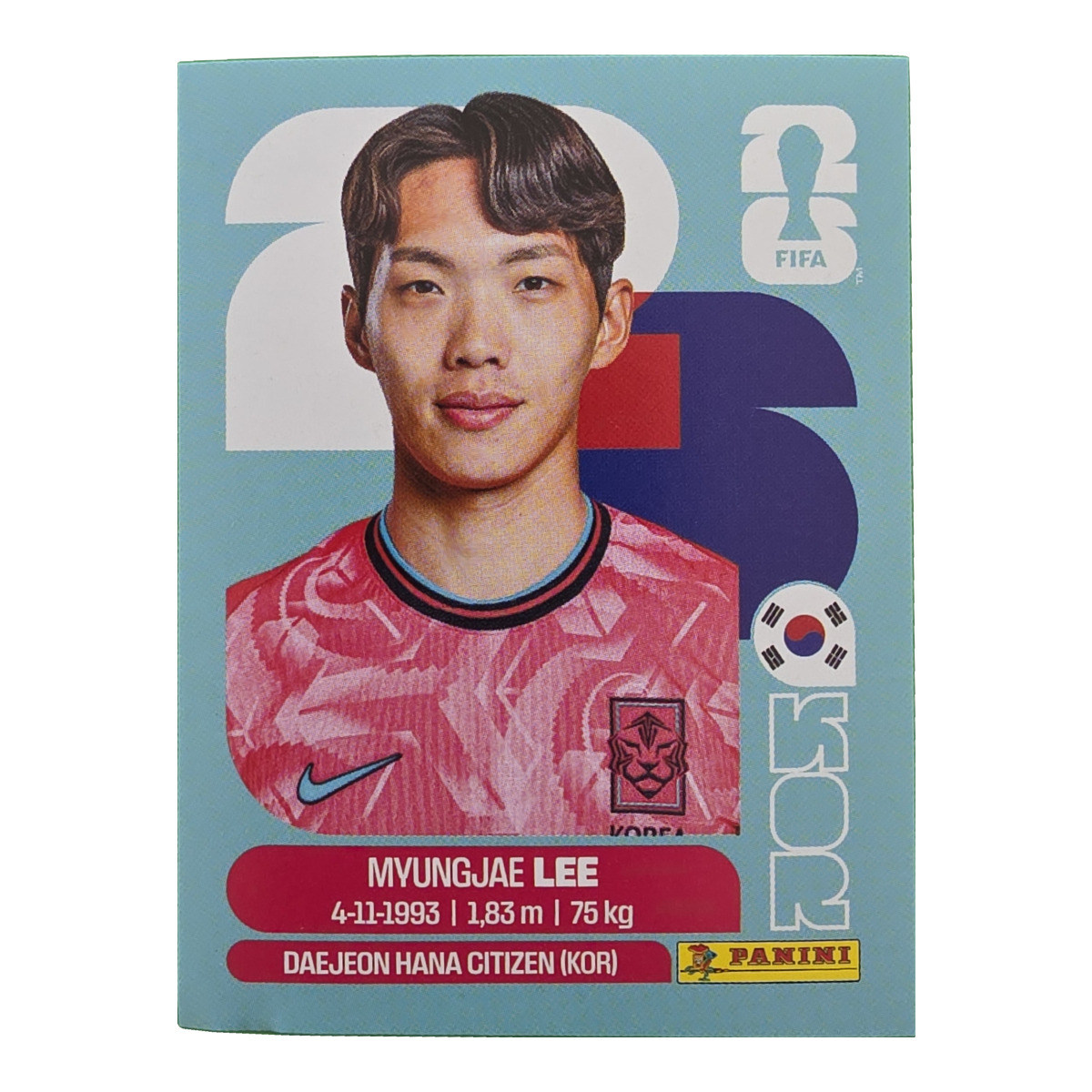 Myung-jae Lee - Südkorea, FIFA WM 2026, Nr. KOR9