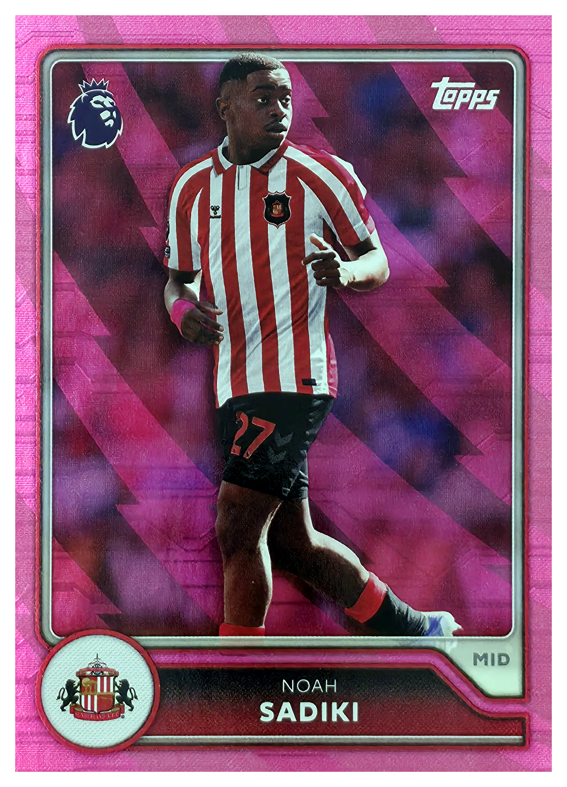 Noah Sadiki - Topps Flagship Premier League Base Set 2026-27, Nr. 237 – Pink Voltage Parallel (Art.-Nr. SG104787)