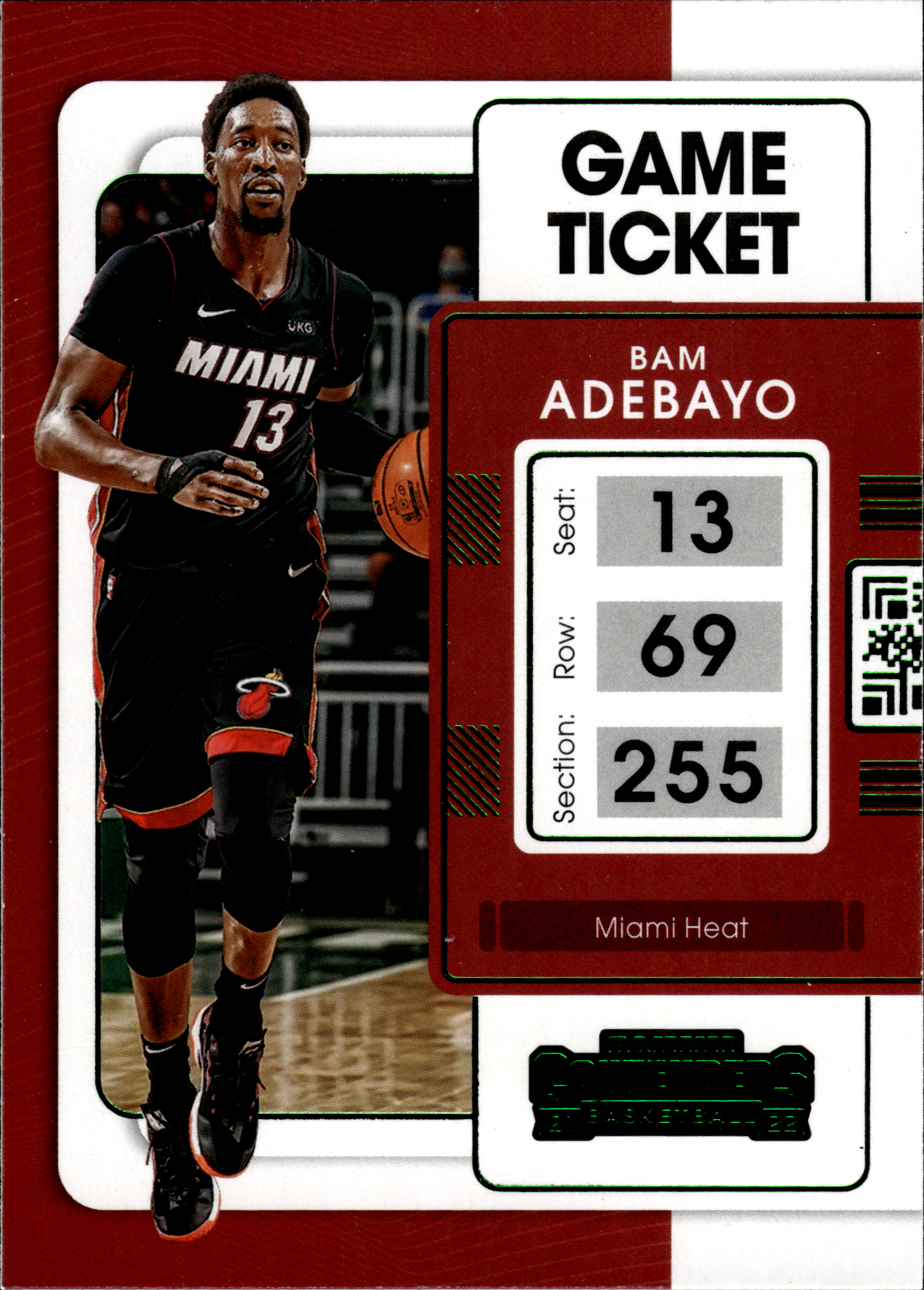 Bam Adebayo - Panini Contenders Game Ticket 2021-22, Nr. 43 (Art.-Nr. SG103766)