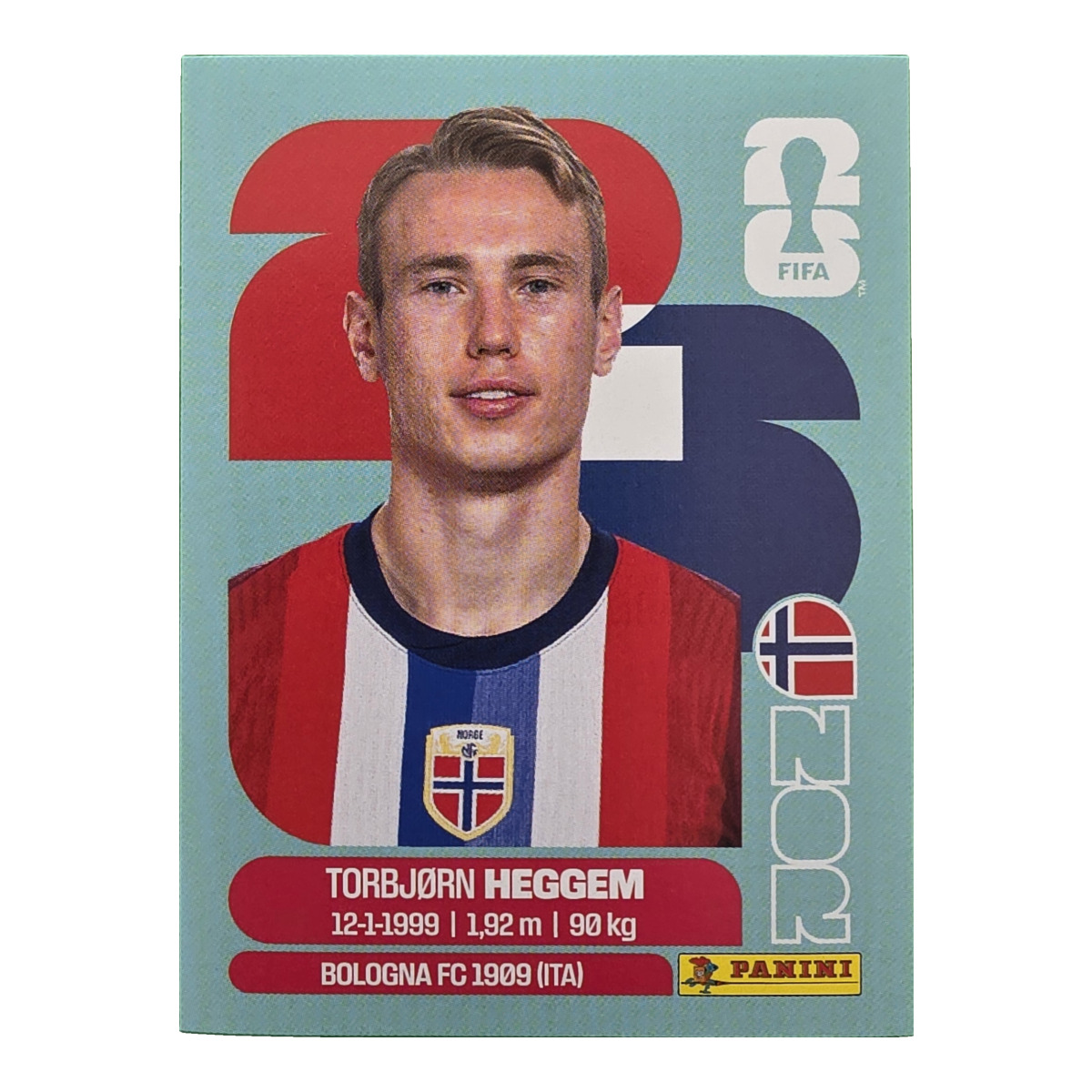 Torbjørn Heggem - Norwegen, FIFA WM 2026, Nr. NOR8