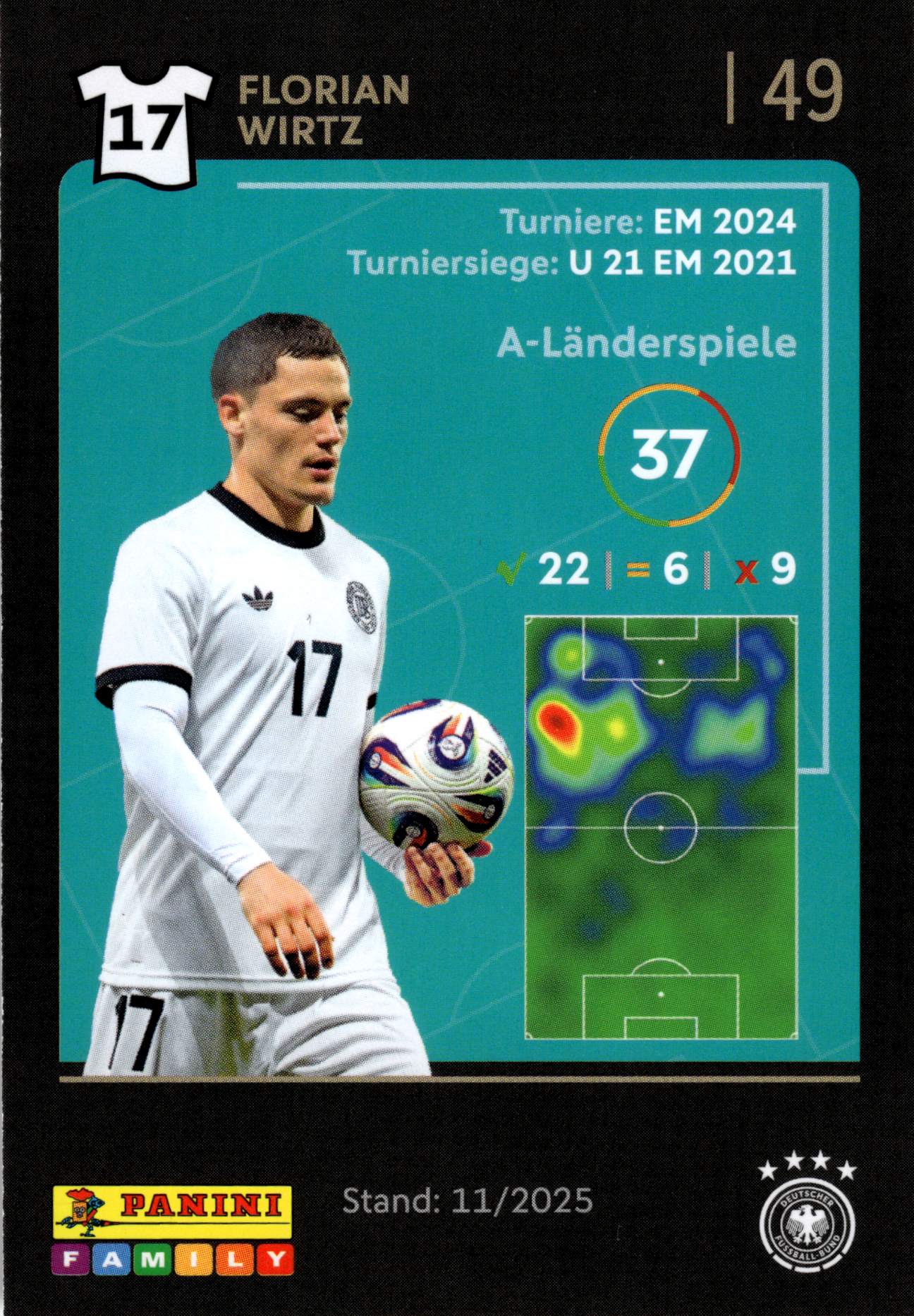 Florian Wirtz - Panini FIFA World Cup DFB-Sammelkarten 2026, Nr. 49