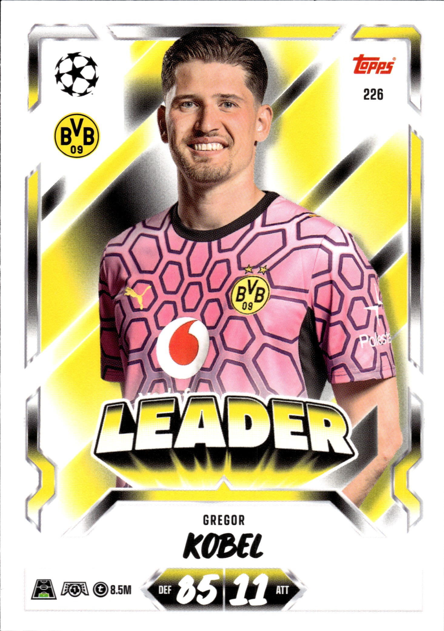 Gregor Kobel - Topps Match Attax UEFA Club Competitions Leader 2026-27, Nr. 226 (Art.-Nr. SG107181)