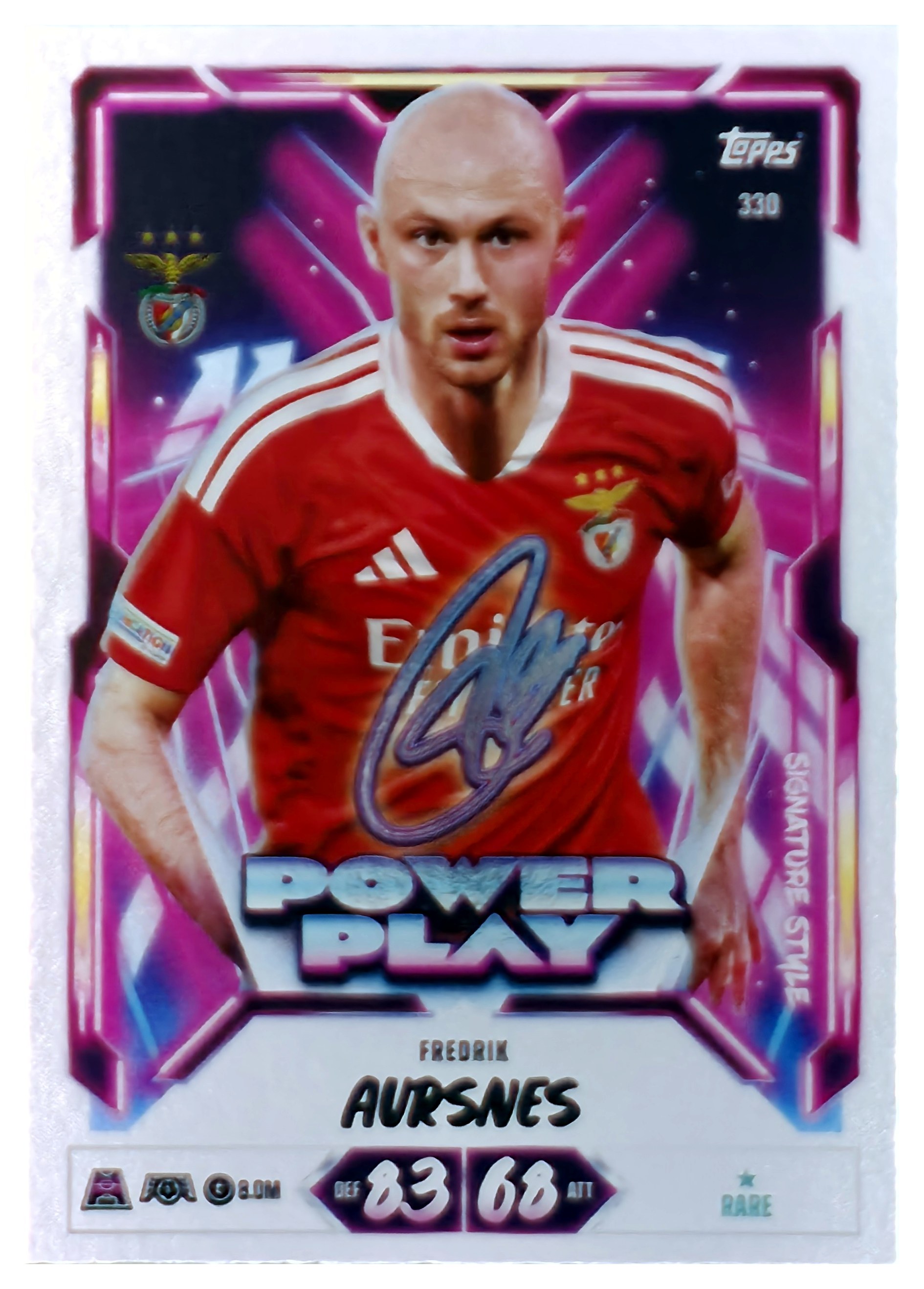 Fredrik Aursnes - Topps Match Attax UEFA Club Competitions Power Play Signature Style 2026-27, Nr. 330 (Art.-Nr. SG107554)