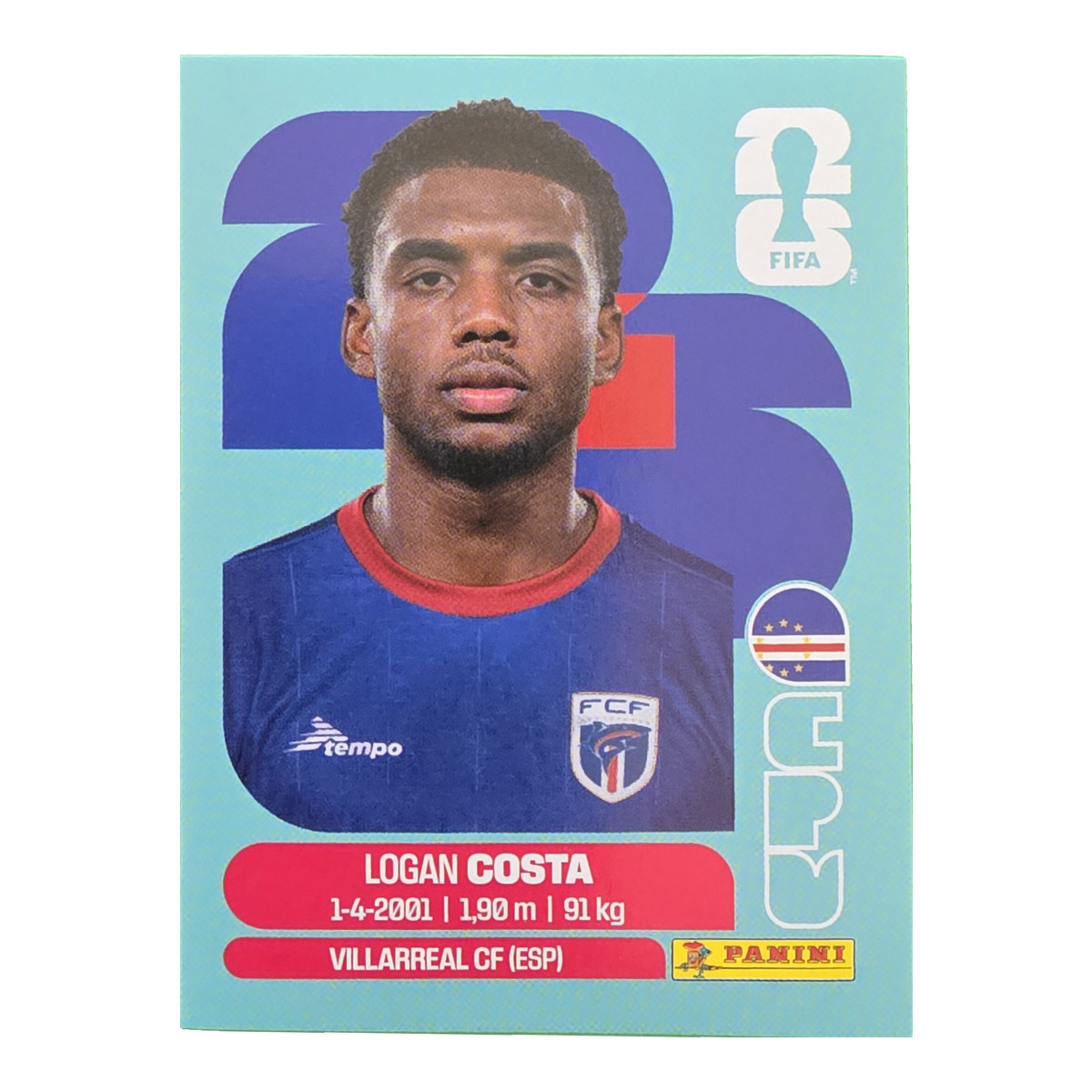 Logan Costa - Kap Verde, FIFA WM 2026, Nr. CPV3