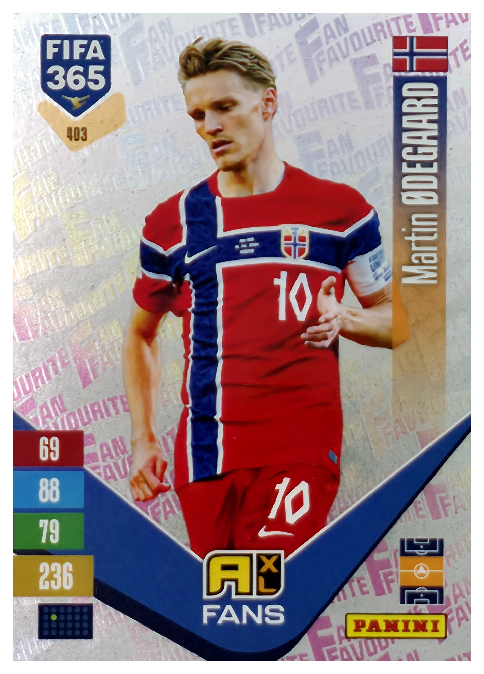Martin Ødegaard - Panini Adrenalyn XL FIFA 365 Fan Favourites 2026-27, Nr. 403 – Insert (Art.-Nr. SG110519)