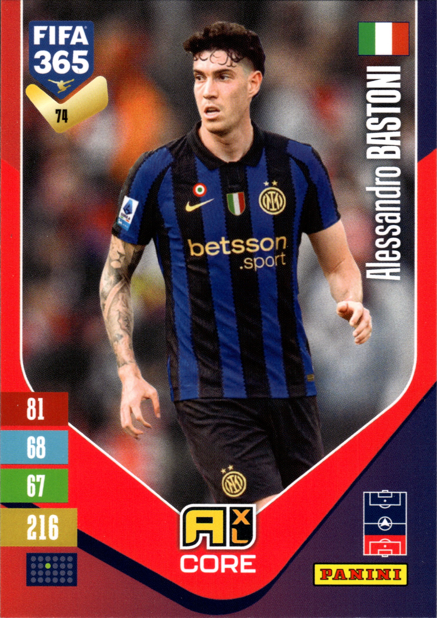 Alessandro Bastoni - Panini Adrenalyn XL FIFA 365 Base Set 2026-27, Nr. 74 (Art.-Nr. SG110133)