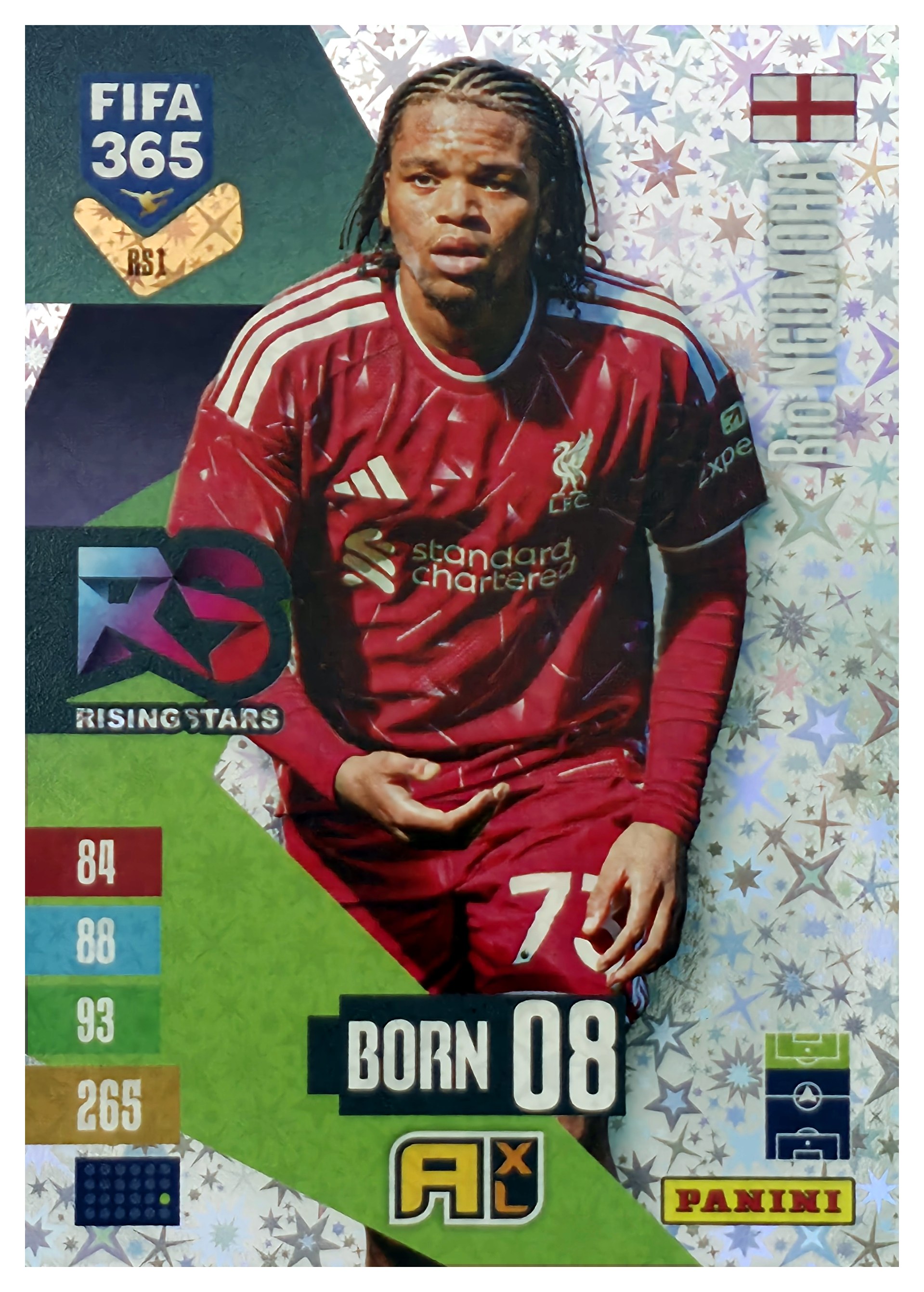 Rio Ngumoha - Panini Adrenalyn XL FIFA 365 Rising Stars 2026-27, Nr. RS1 – Insert (Art.-Nr. SG110407)