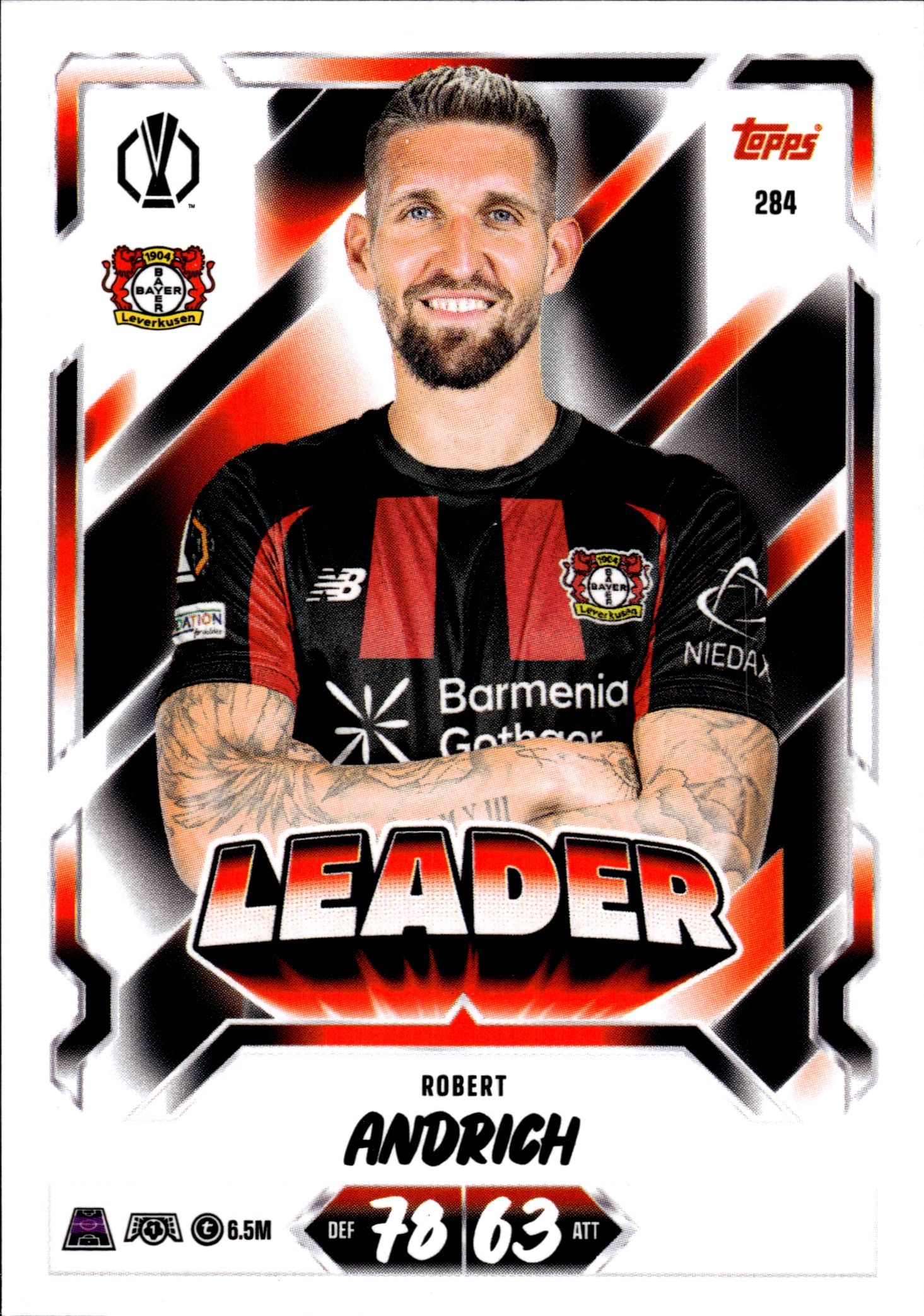 Robert Andrich - Topps Match Attax UEFA Club Competitions Leader 2026-27, Nr. 284 (Art.-Nr. SG107158)