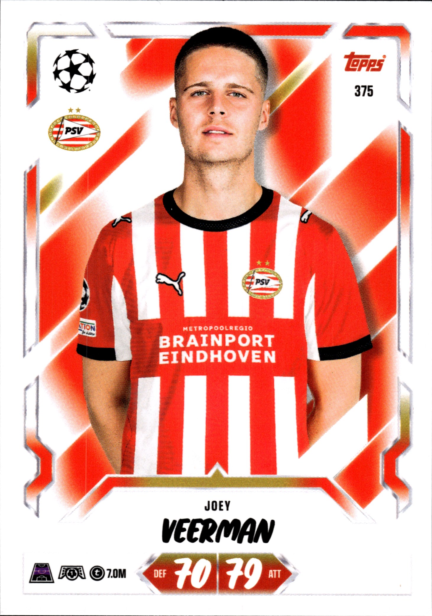 Joey Veerman - Topps Match Attax UEFA Club Competitions Base Set 2026-27, Nr. 375 (Art.-Nr. SG107243)